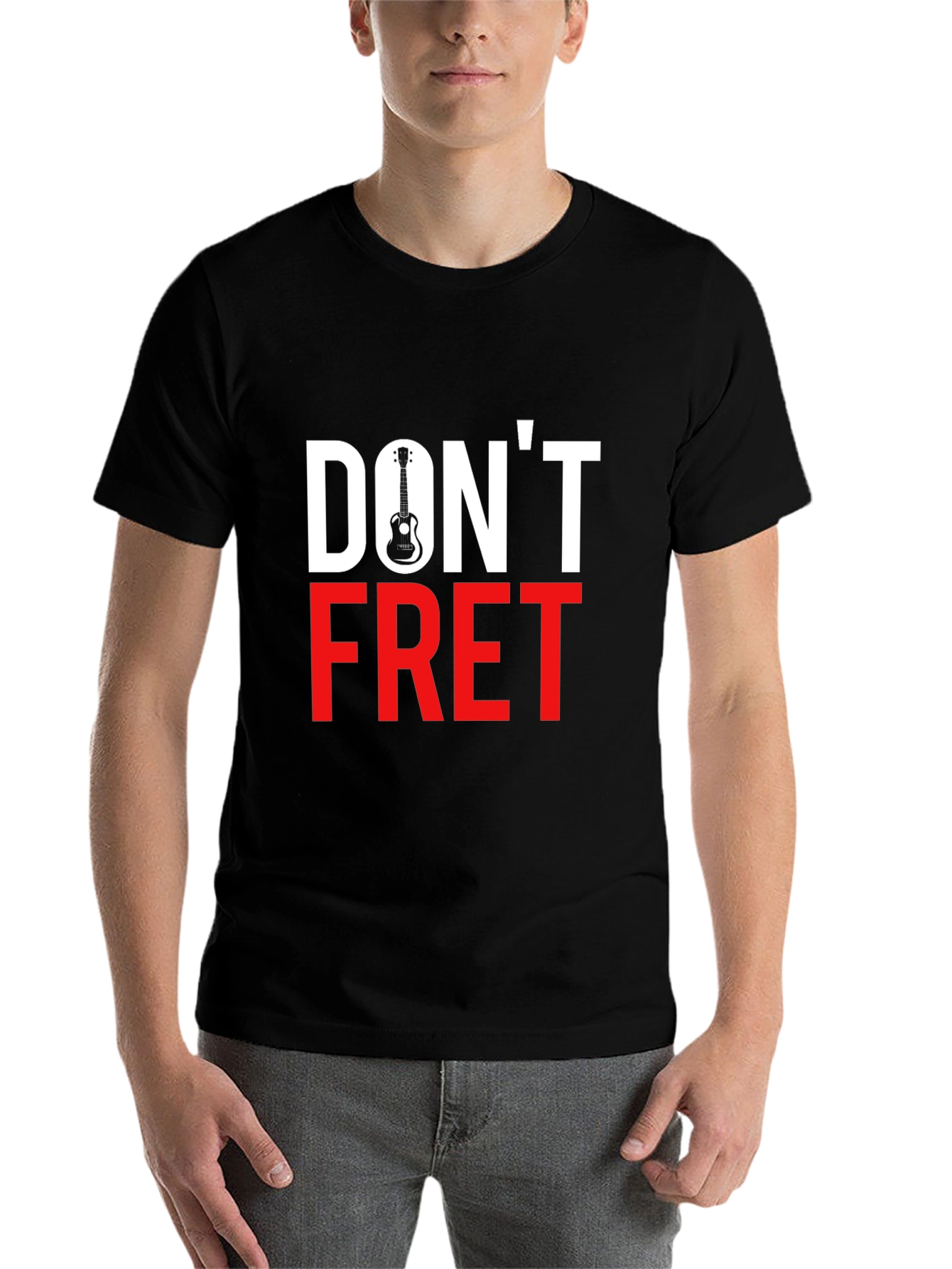 Black Don't Fret Guitar T-Shirt view 7