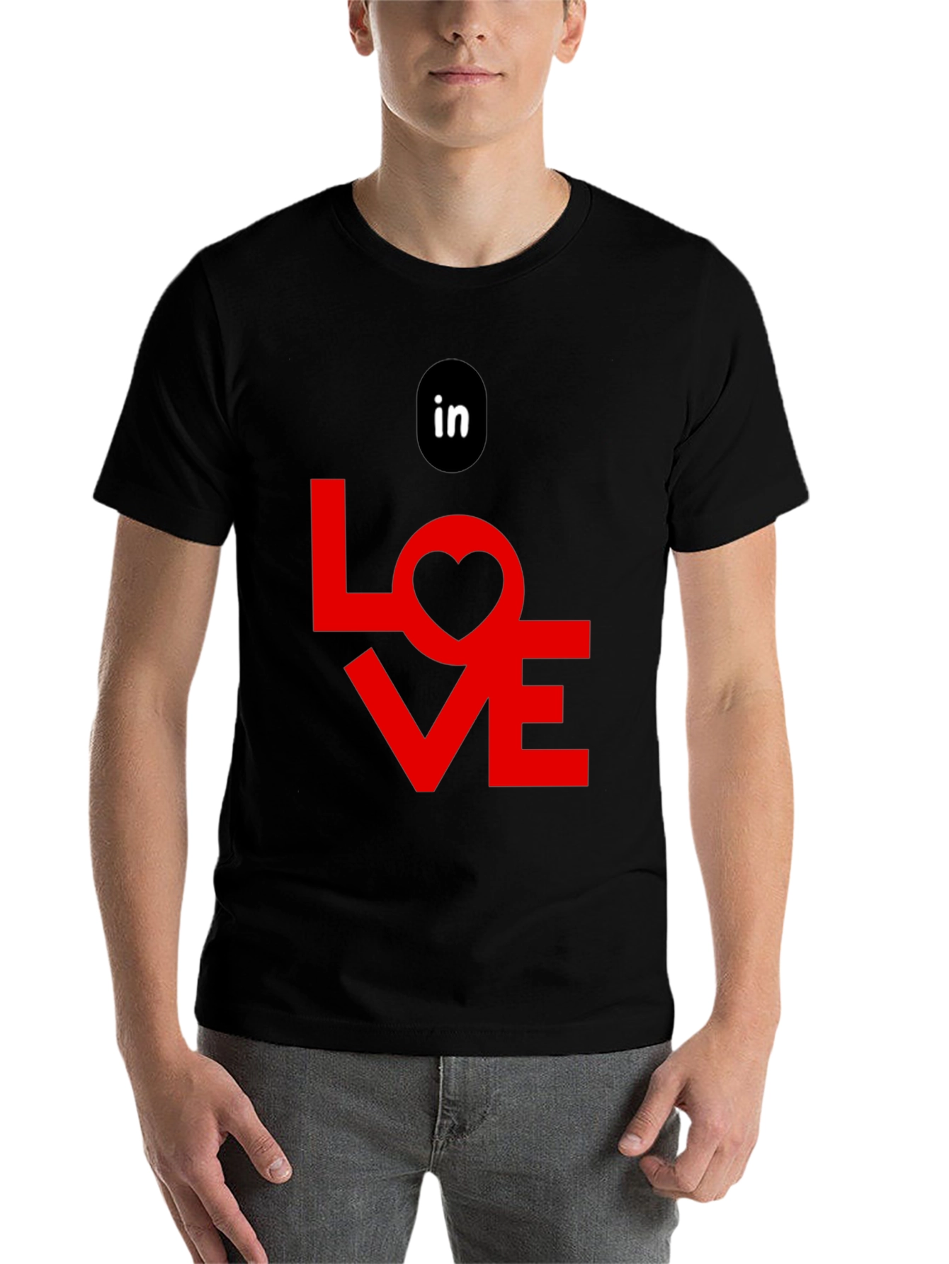 Black In Love Graphic Tee - Black Cotton T-Shirt view 7