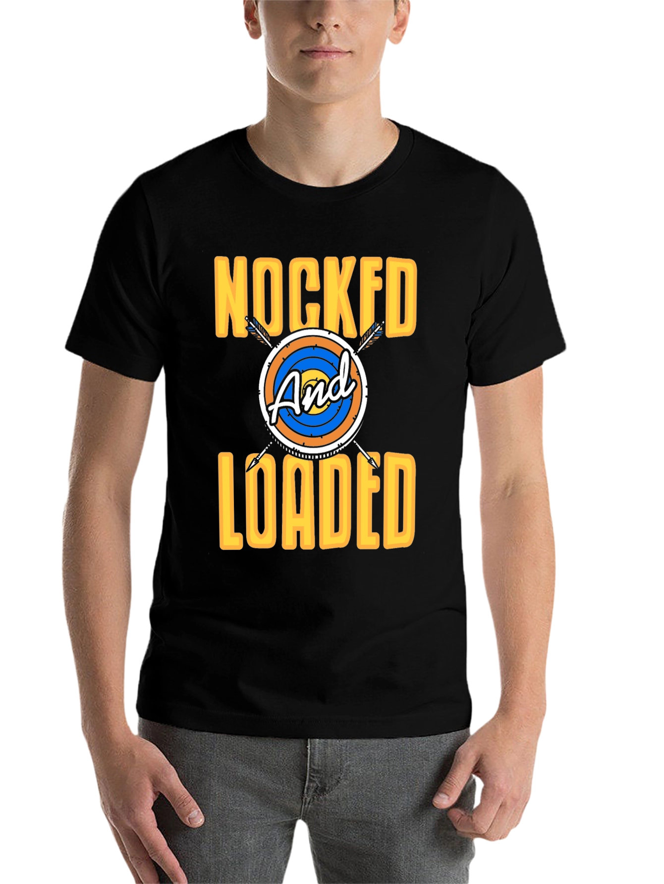Black Archery "Nocked and Loaded" Graphic T-Shirt view 7
