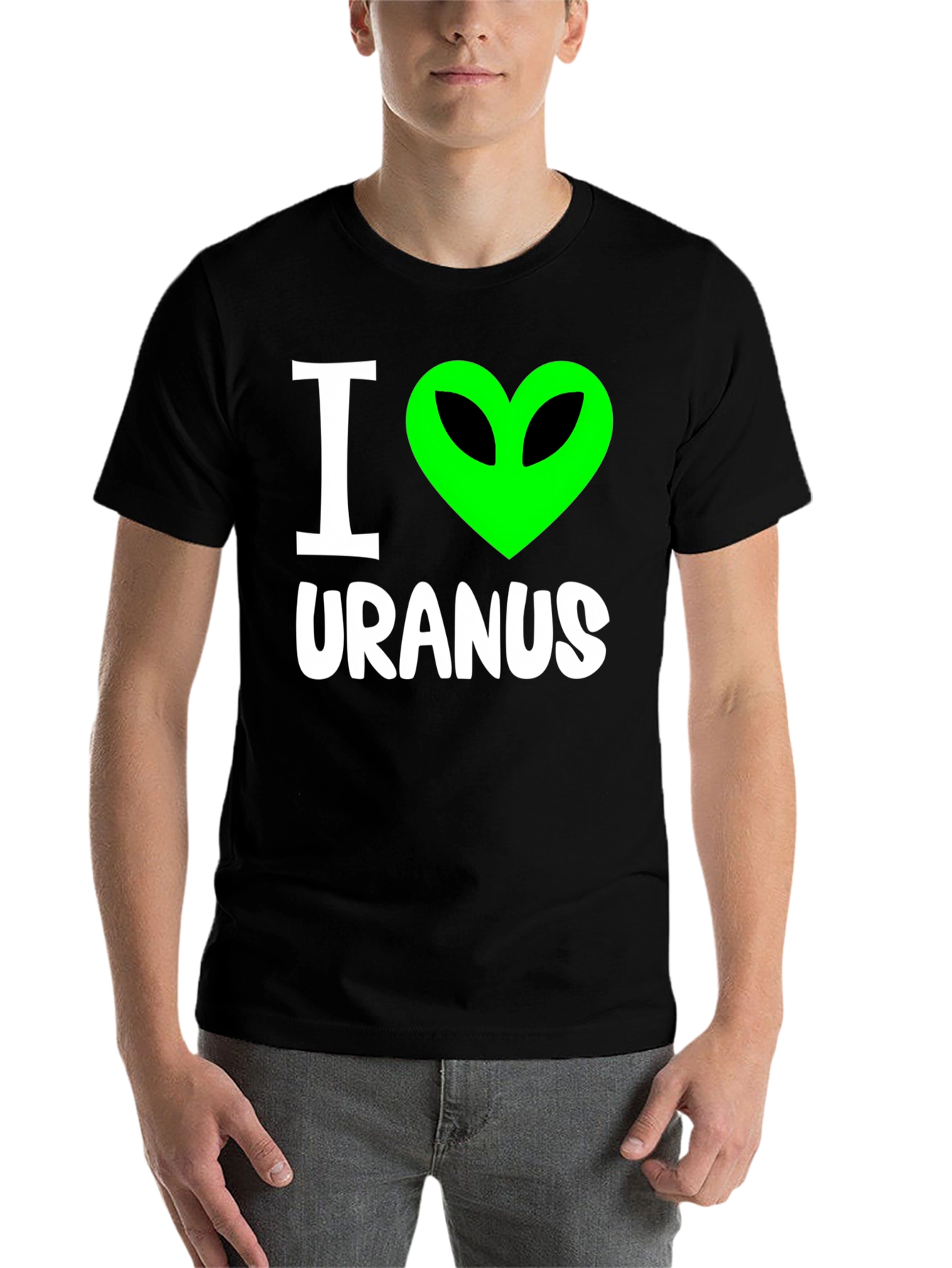 Black I Love Uranus Graphic T-Shirt view 7