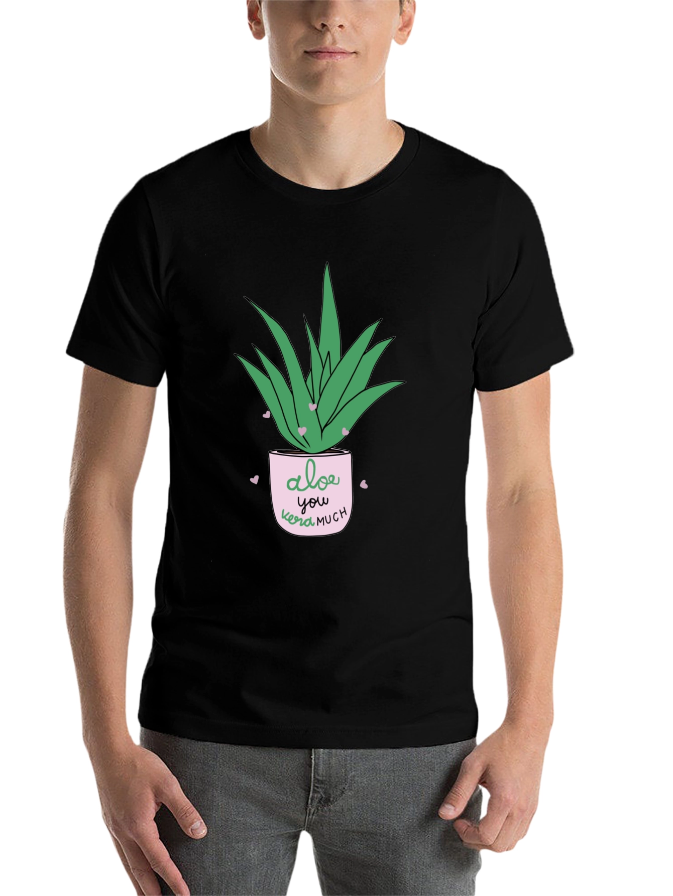 Black Aloe You Vera Much Black T-Shirt view 7