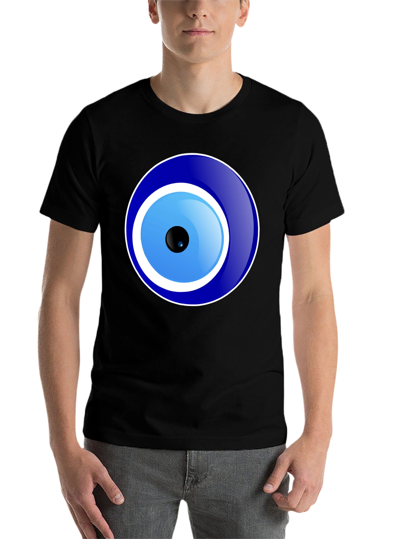 Black Evil Eye Graphic T-Shirt - Unisex Black Tee view 7