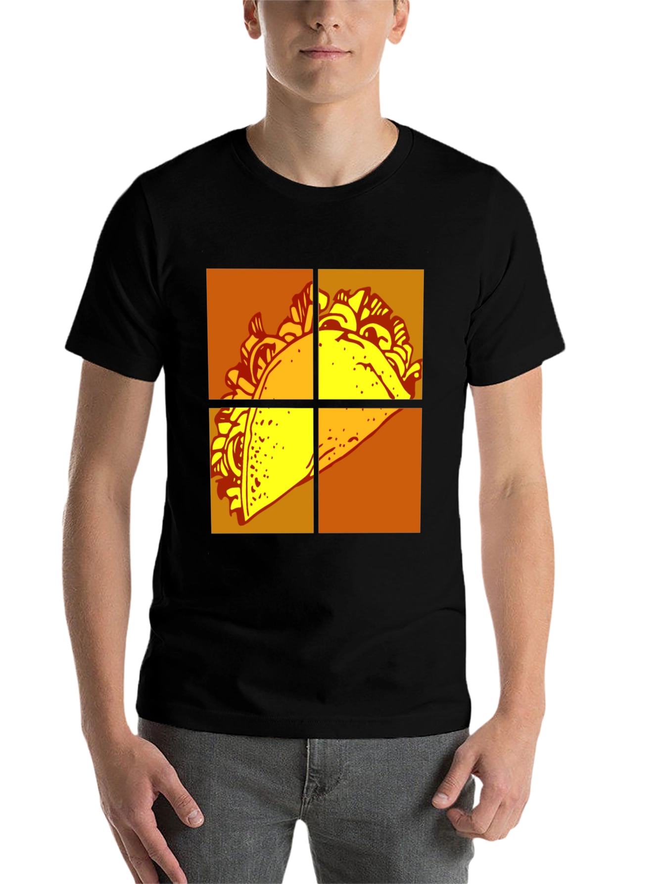 Black Taco T-Shirt - Graphic Novelty Tee view 7