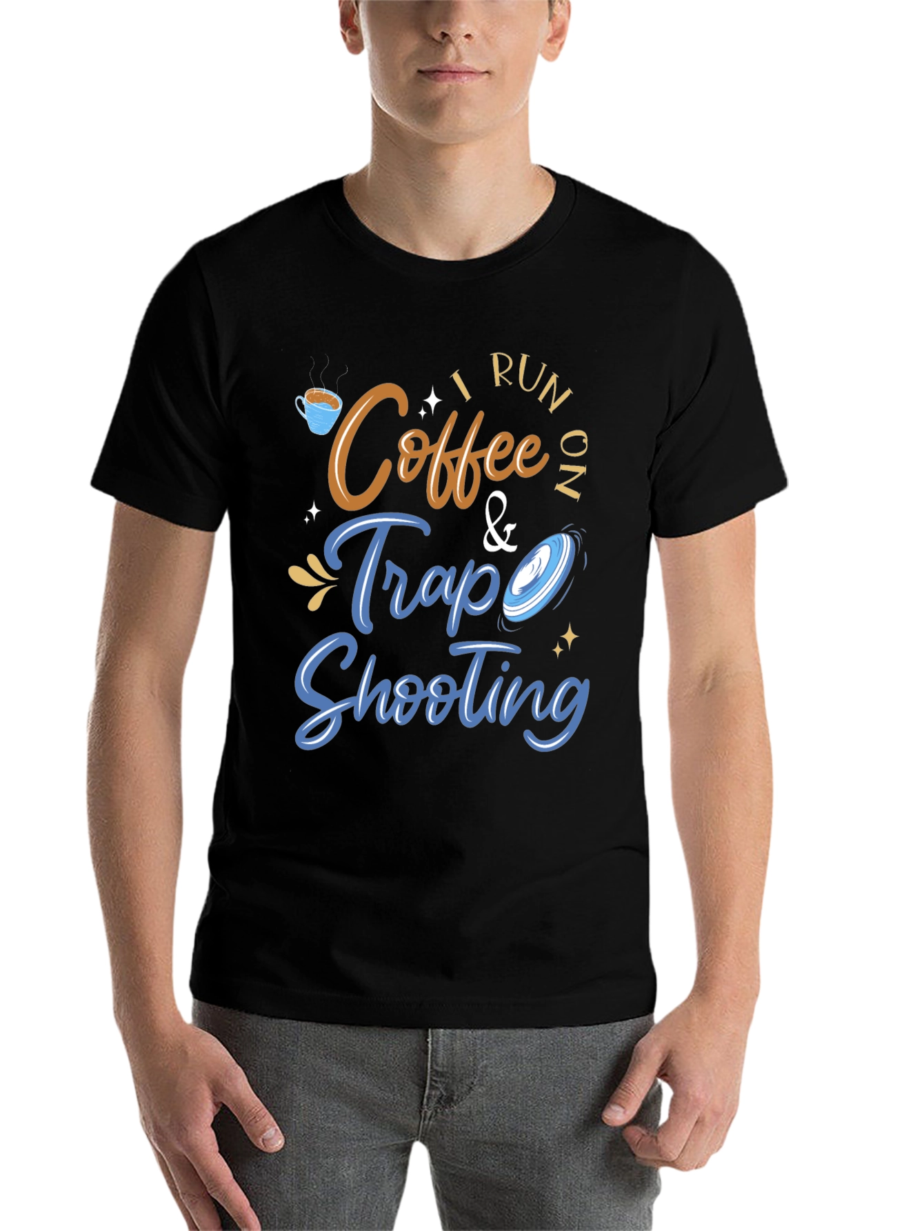 Black Coffee & Trap Shooting Graphic Tee view 7