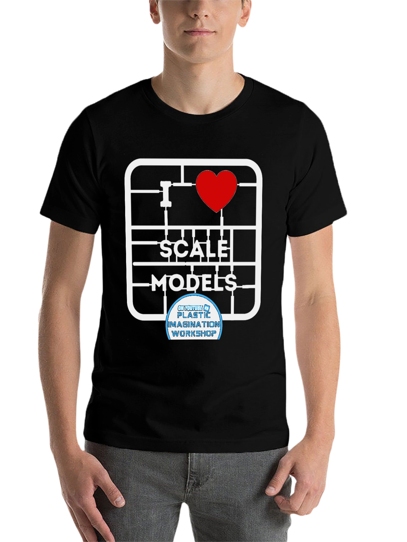 Black I Heart Scale Models Black T-Shirt view 7