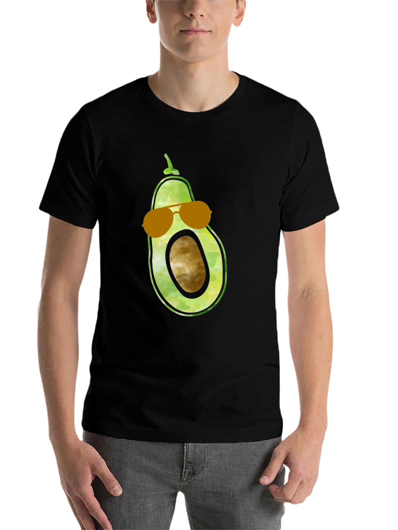 Black Cool Avocado Graphic Tee view 7