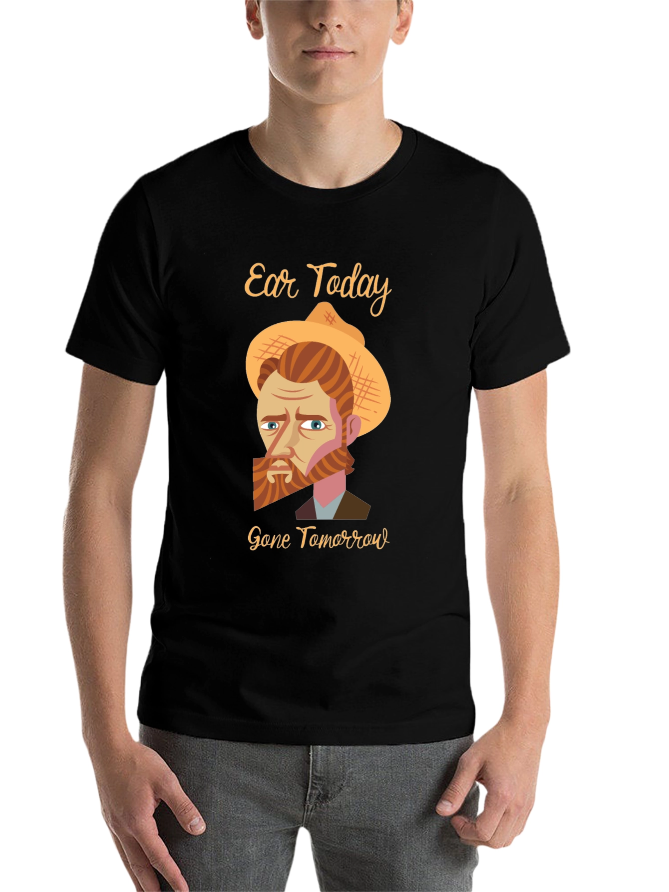 Black Ear Today Gone Tomorrow T-Shirt - Van Gogh Funny Tee view 7