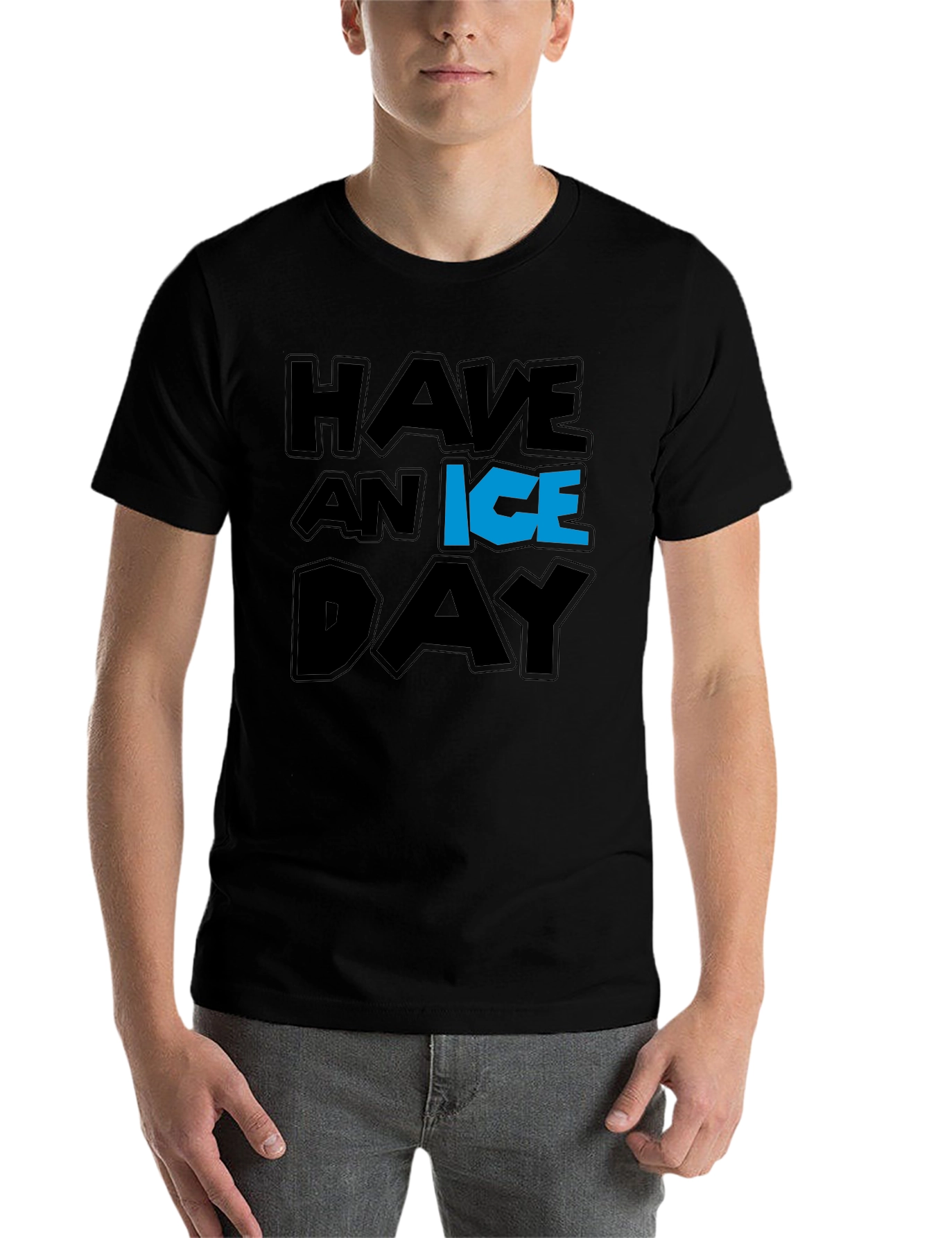 Black Have an Ice Day Graphic T-Shirt view 7