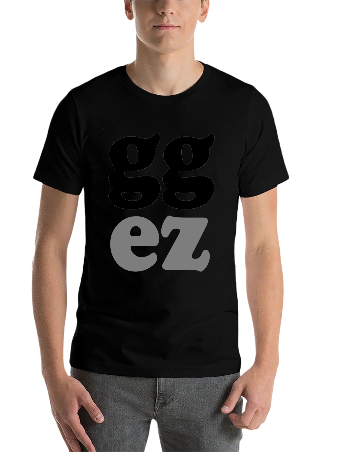 Black GG EZ Graphic Tee - Gamer T-Shirt view 7