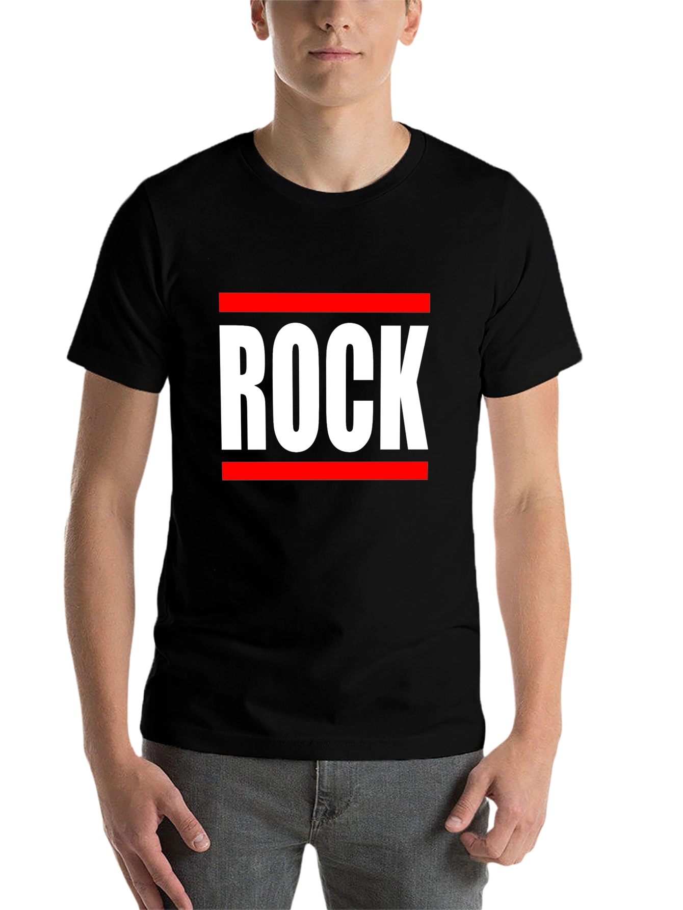 Black Rock Graphic Tee - Bold Statement T-Shirt view 7