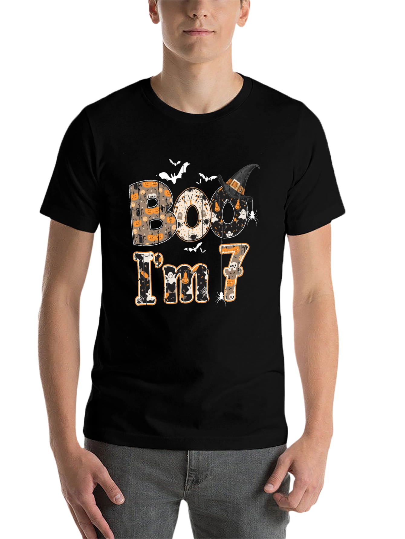 Boo I'm 7 Halloween Kids T-Shirt - 7