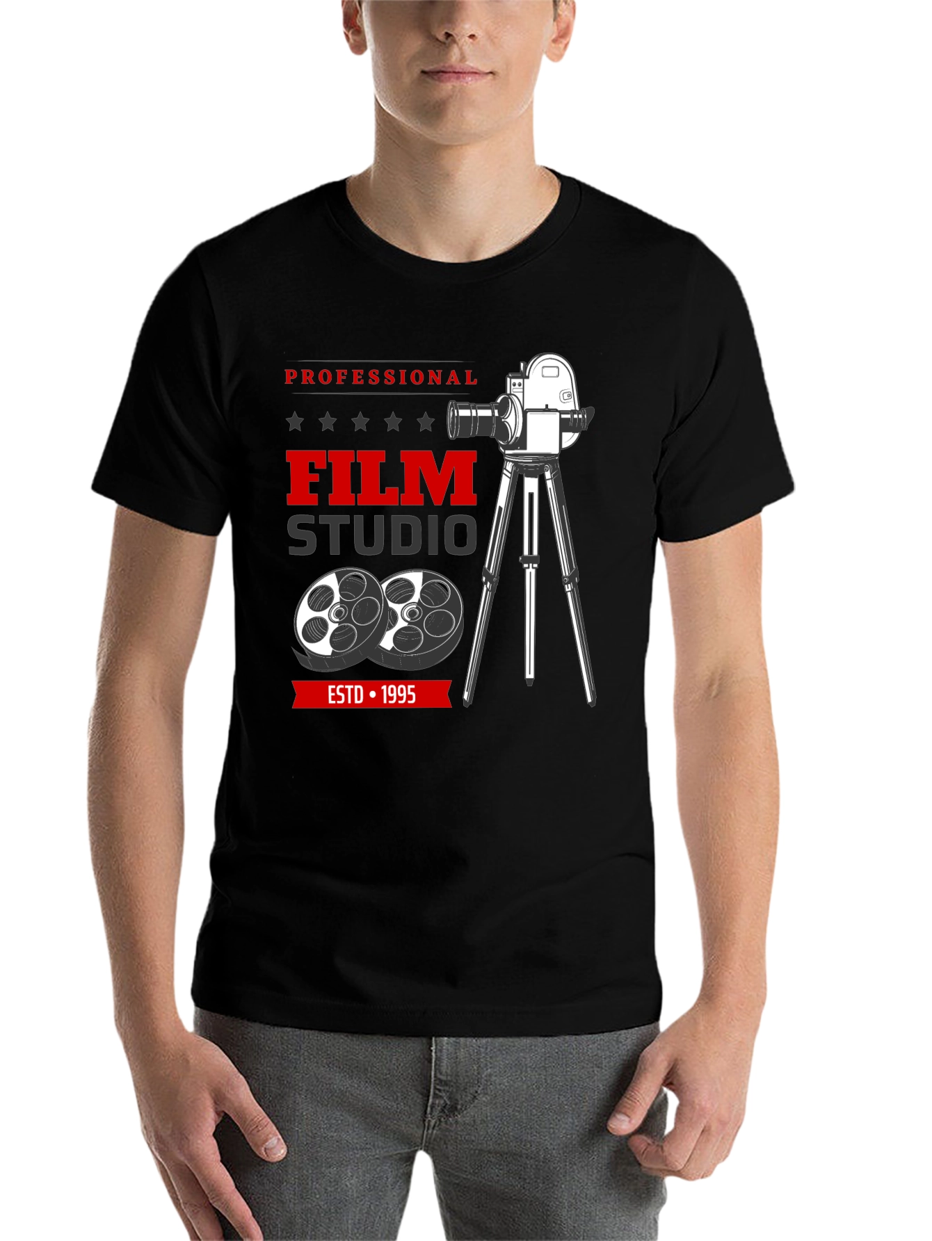 Black Professional Film Studio T-Shirt view 7