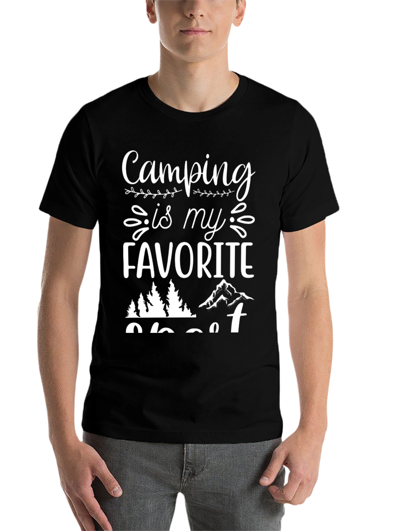 Black Camping is My Favorite Sport Black T-Shirt view 7