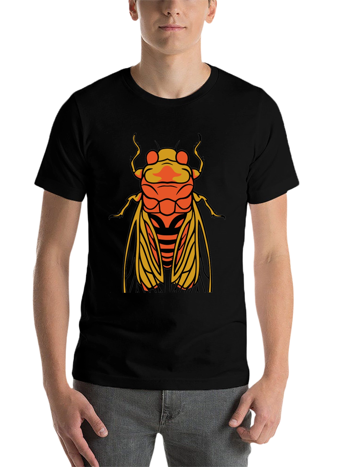 Black Cicada Graphic T-Shirt - Stylish Insect Tee view 7