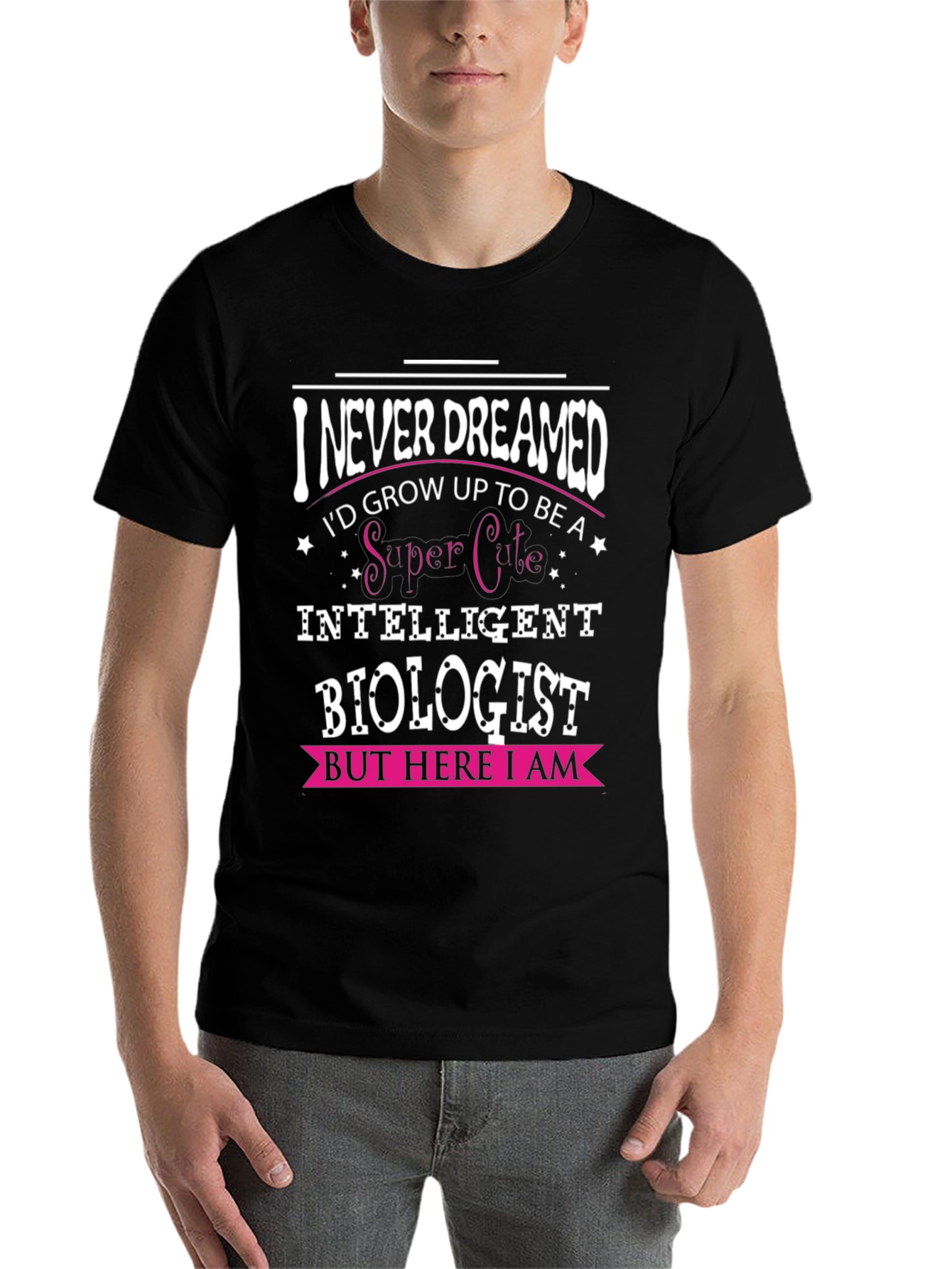 Black Intelligent Biologist T-Shirt: Super Cute & Smart view 7