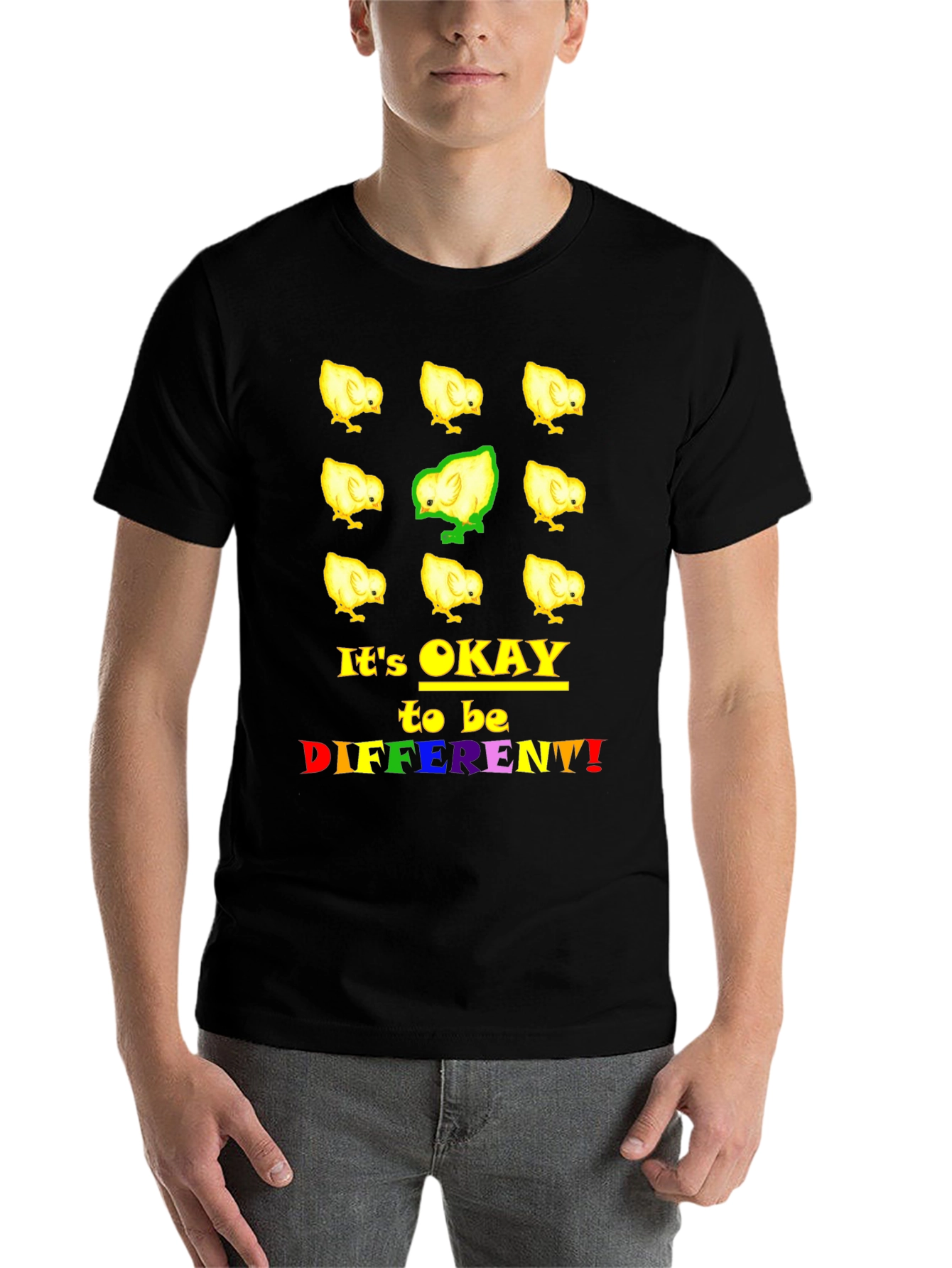 Black Be Different Chick T-Shirt view 7