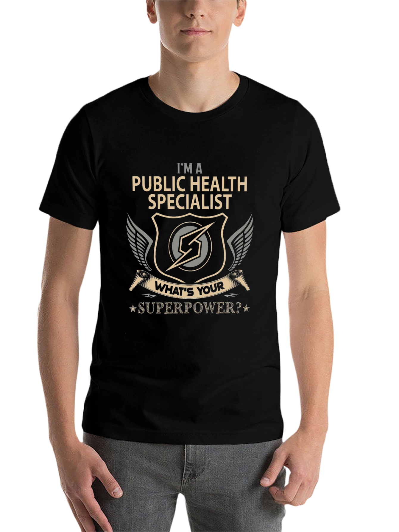 Black Public Health Specialist T-Shirt - What's Your Superpower? view 7