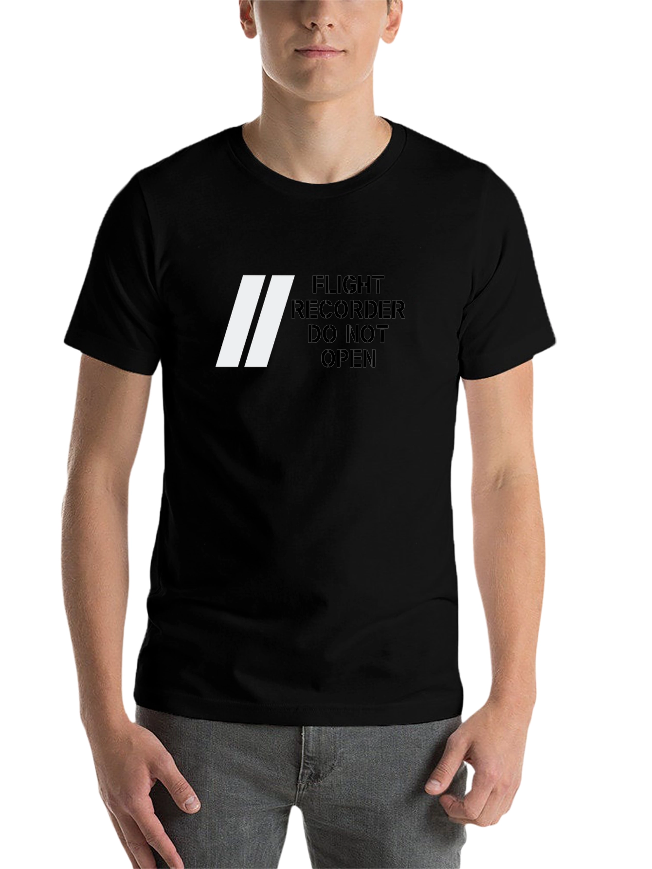 Black Flight Recorder T-Shirt - Do Not Open - Novelty Tee view 7