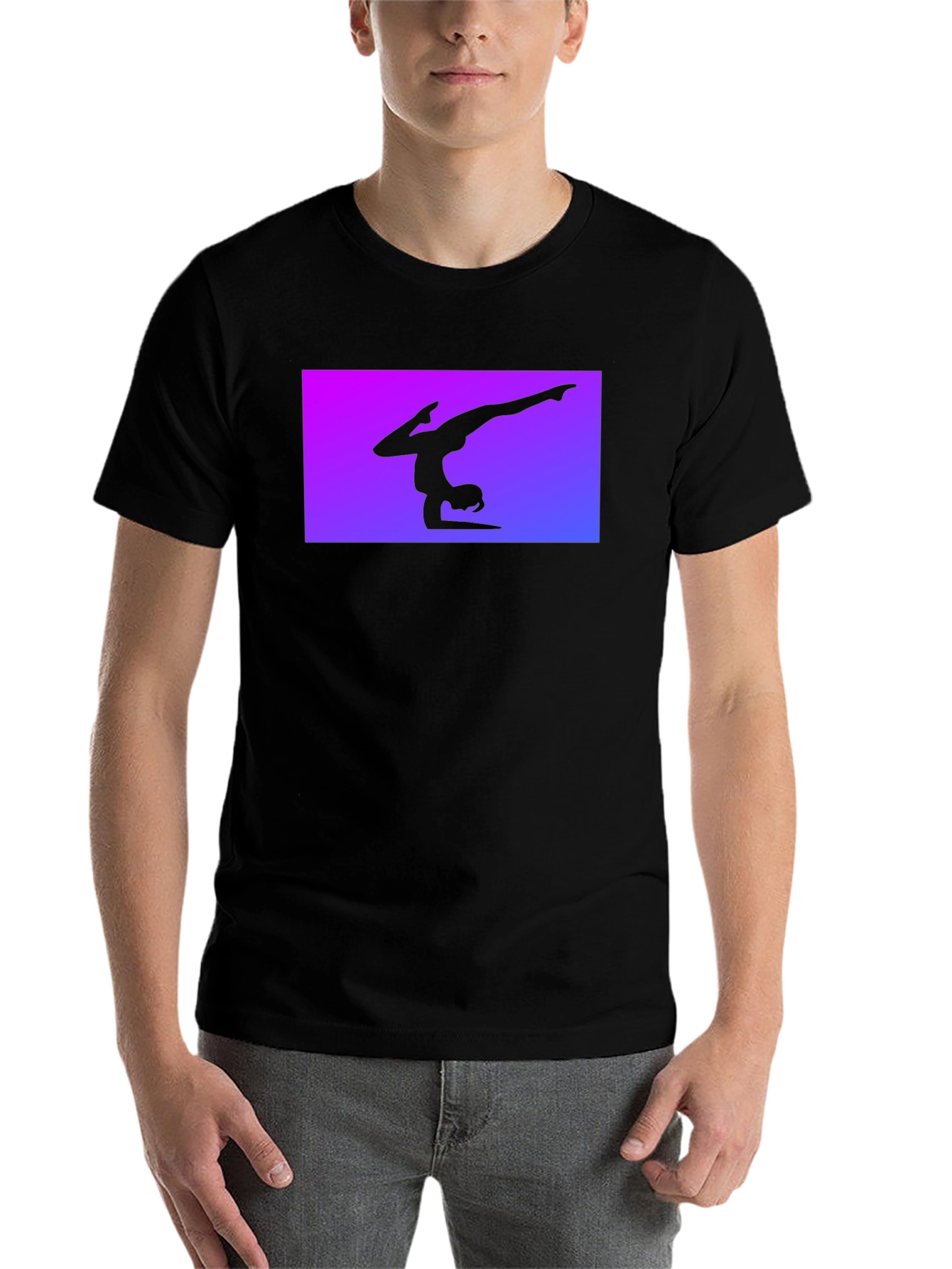 Black Gymnast Silhouette Tee - Black view 7