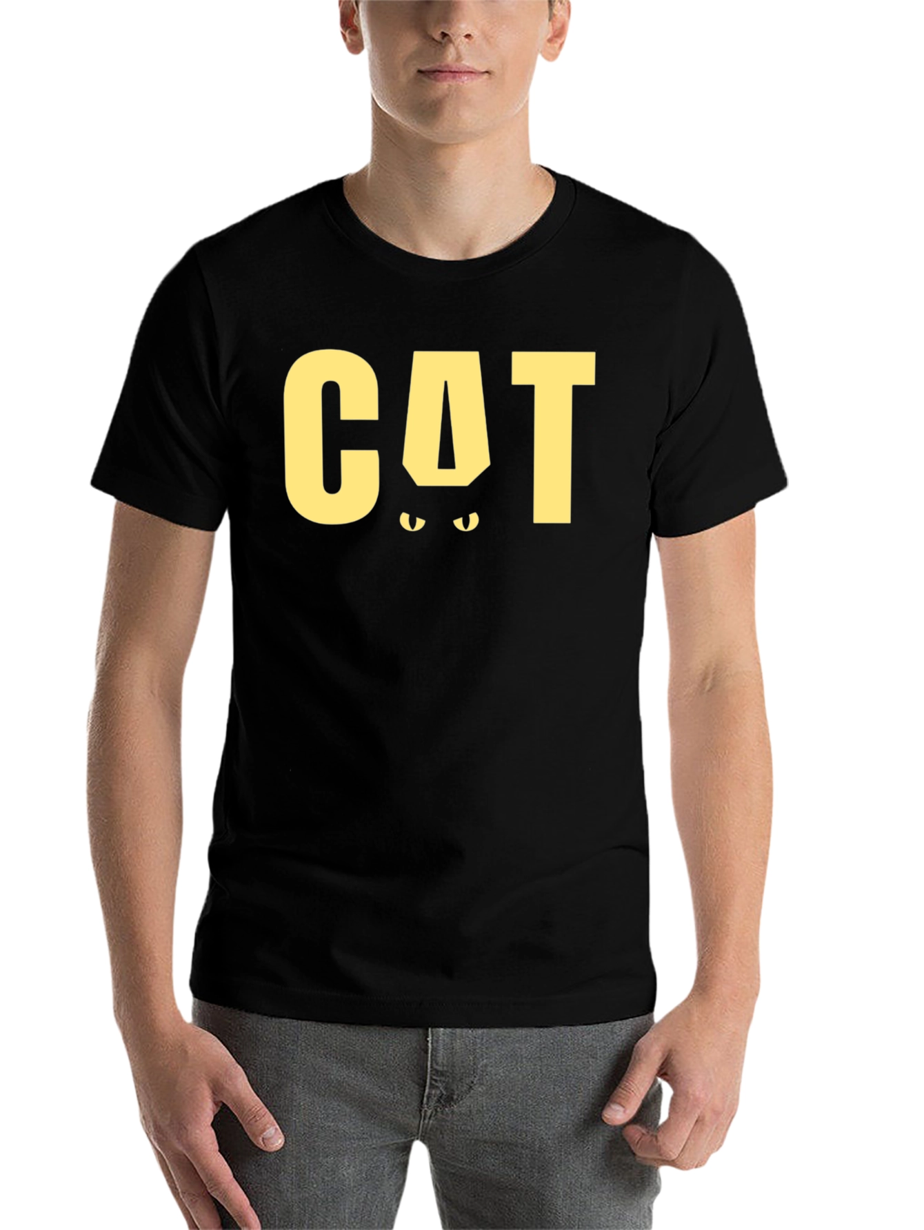 Black Cat Eyes T-Shirt: Black Cat Graphic Tee view 7