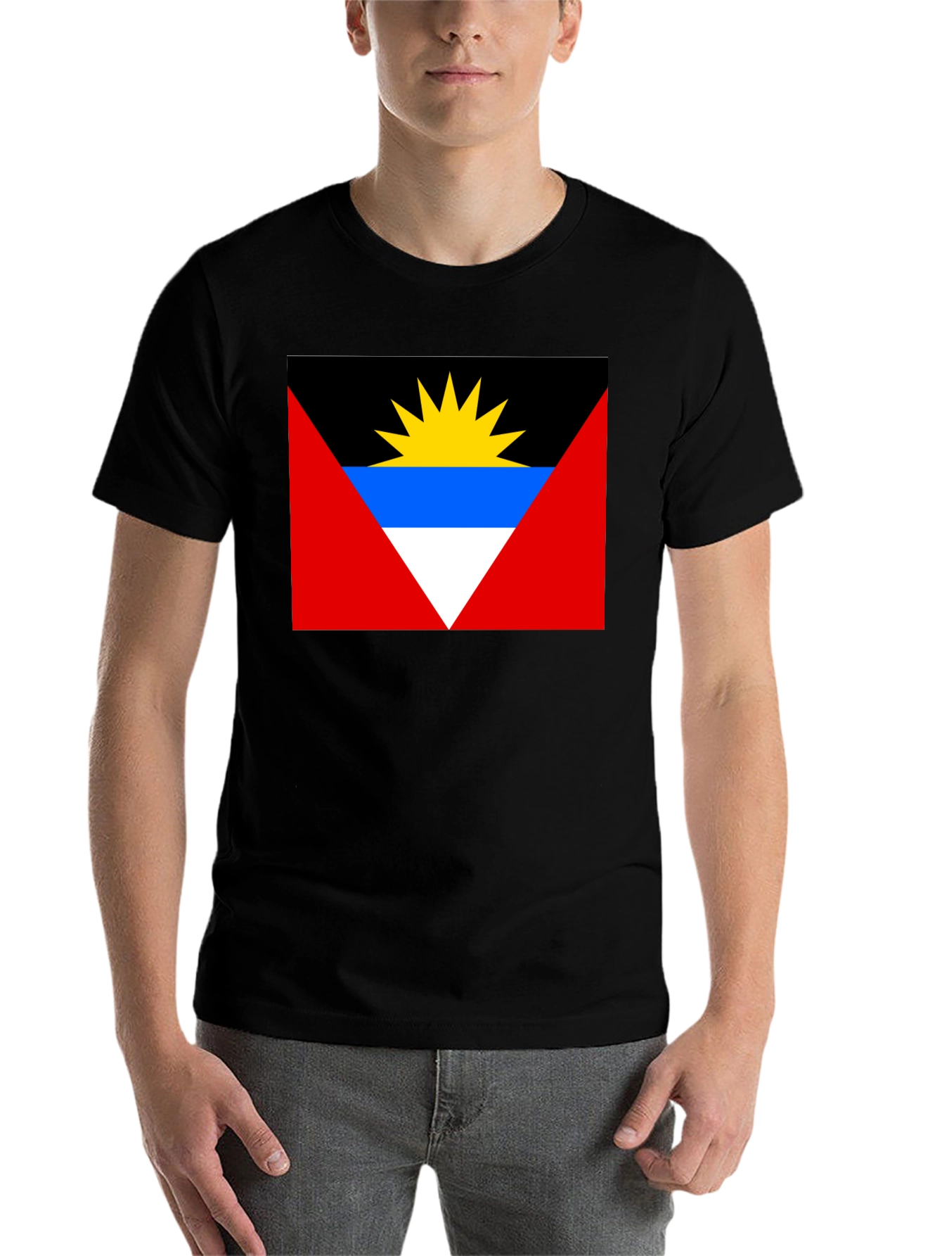 Antigua & Barbuda Flag Graphic T-Shirt - 7
