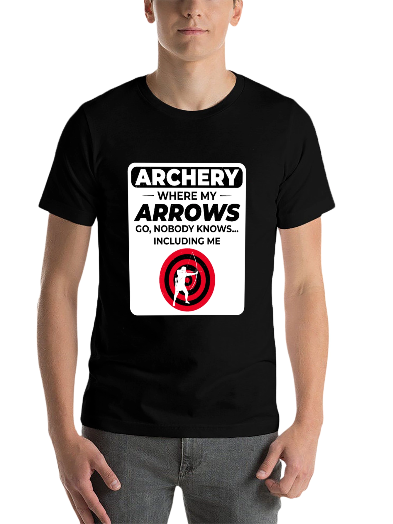 Archery Arrows Humor T-Shirt - Where They Go, Nobody Knows! - 7