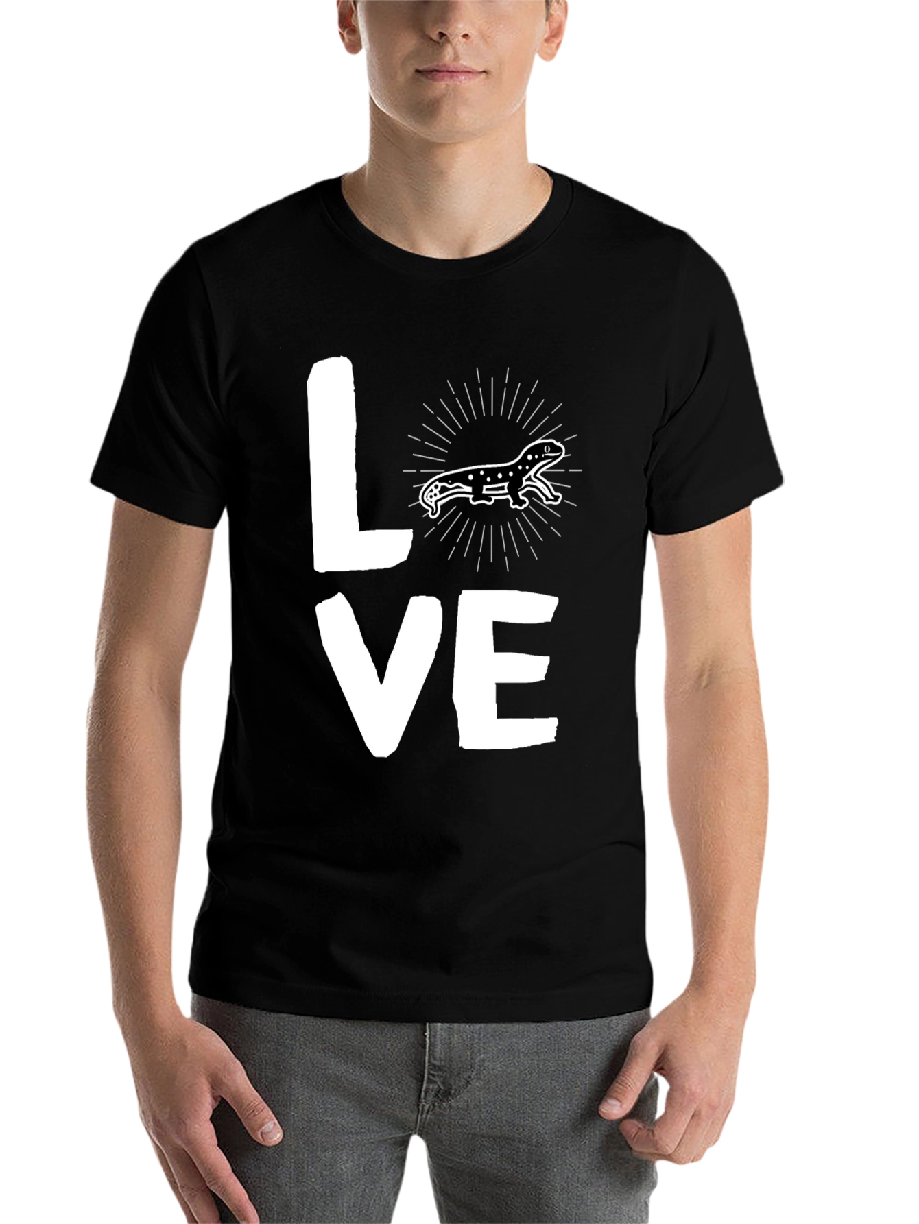 Black Lizard Love T-Shirt - Graphic Tee view 7