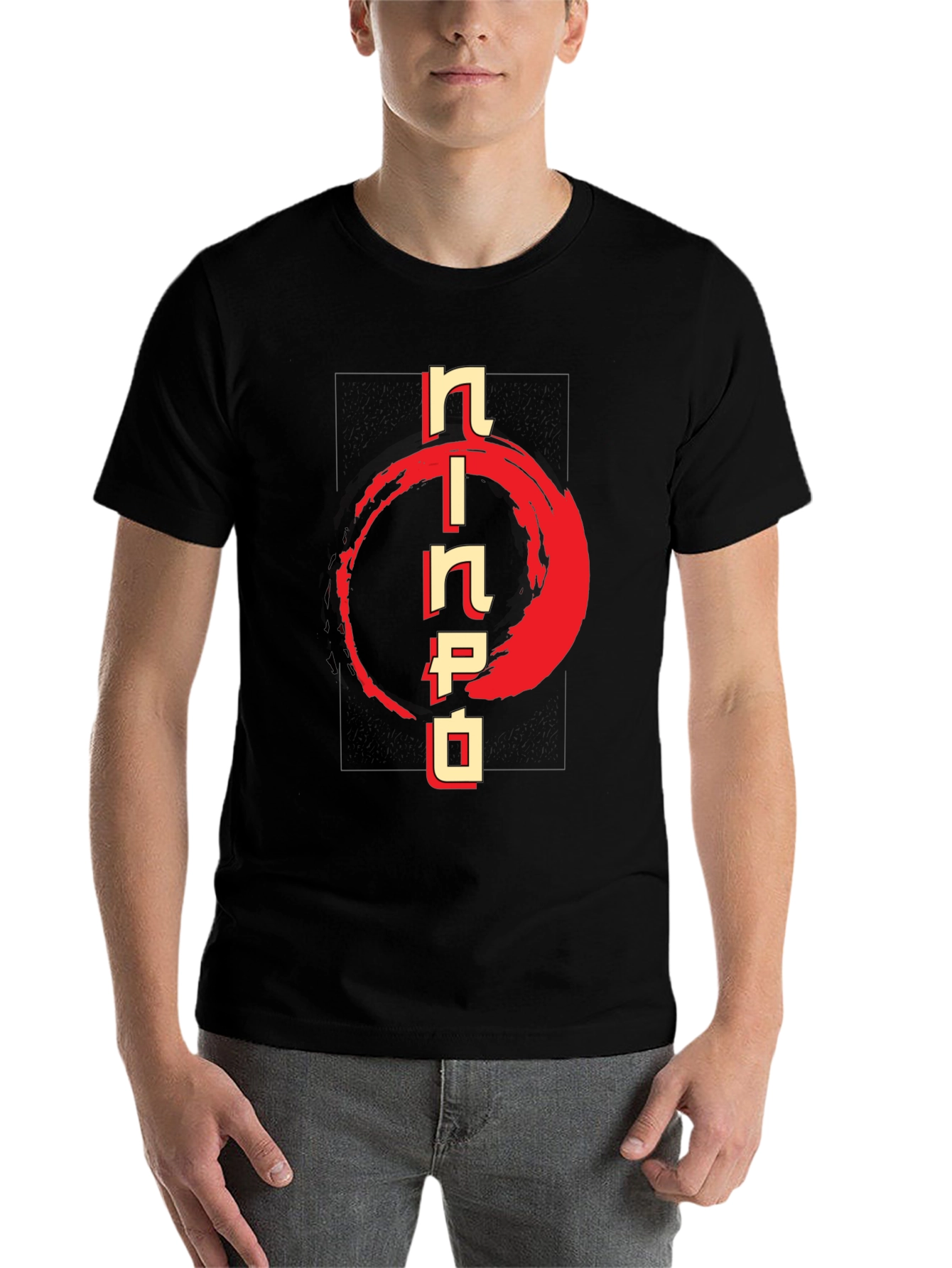 Black Ninja T-Shirt - Japanese Calligraphy Design view 7