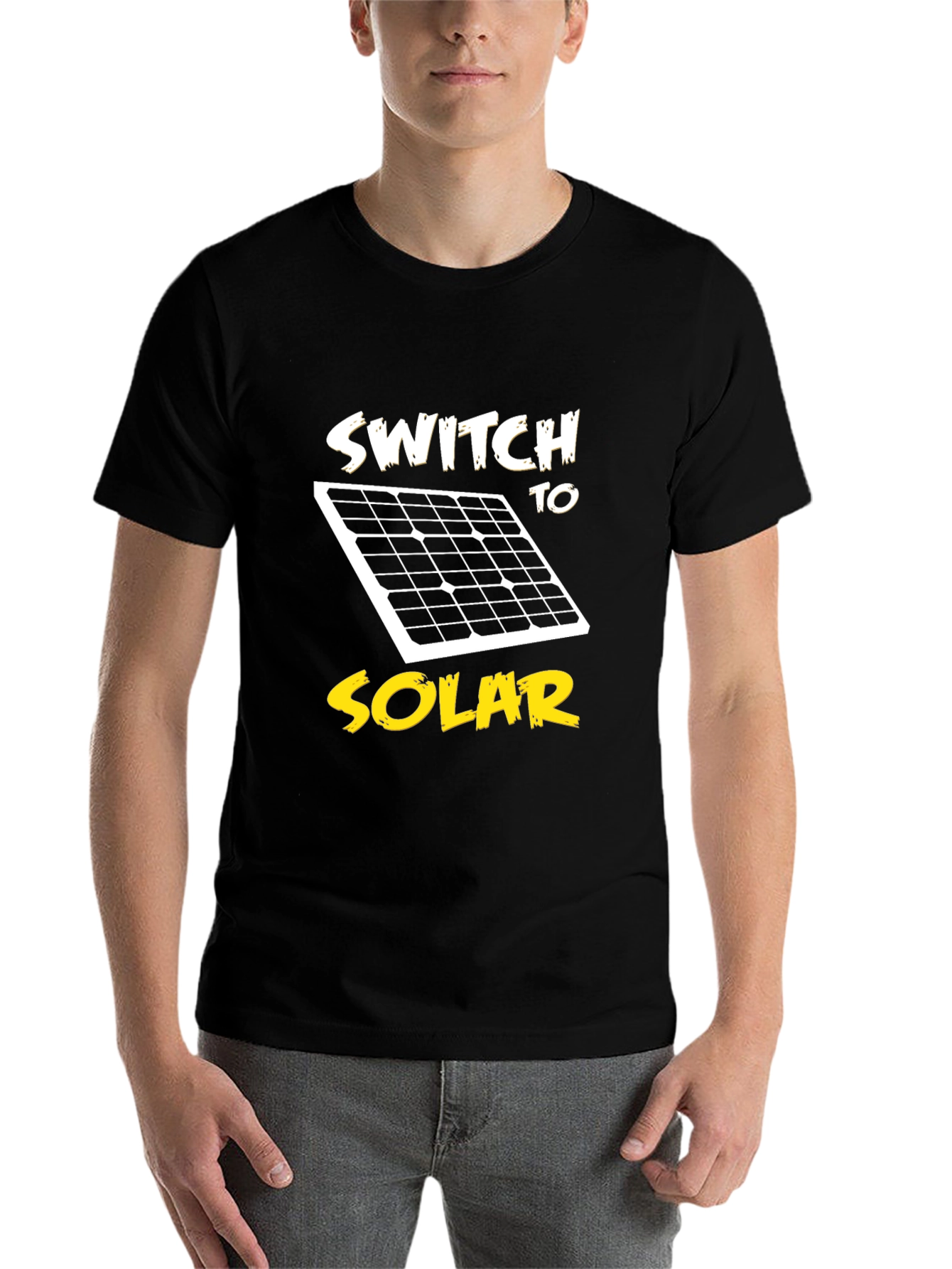 Black Switch to Solar Black T-Shirt - Eco-Friendly Energy view 7