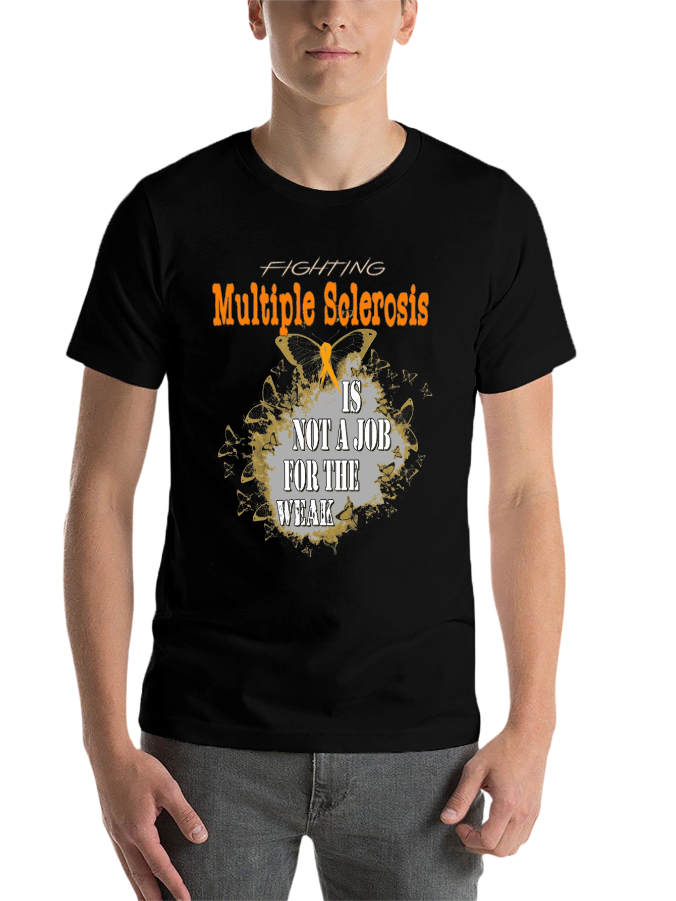 Black Multiple Sclerosis Awareness T-Shirt view 7