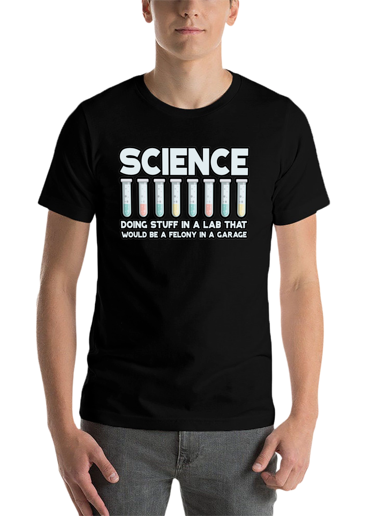 Black Science Lab Funny T-Shirt view 7