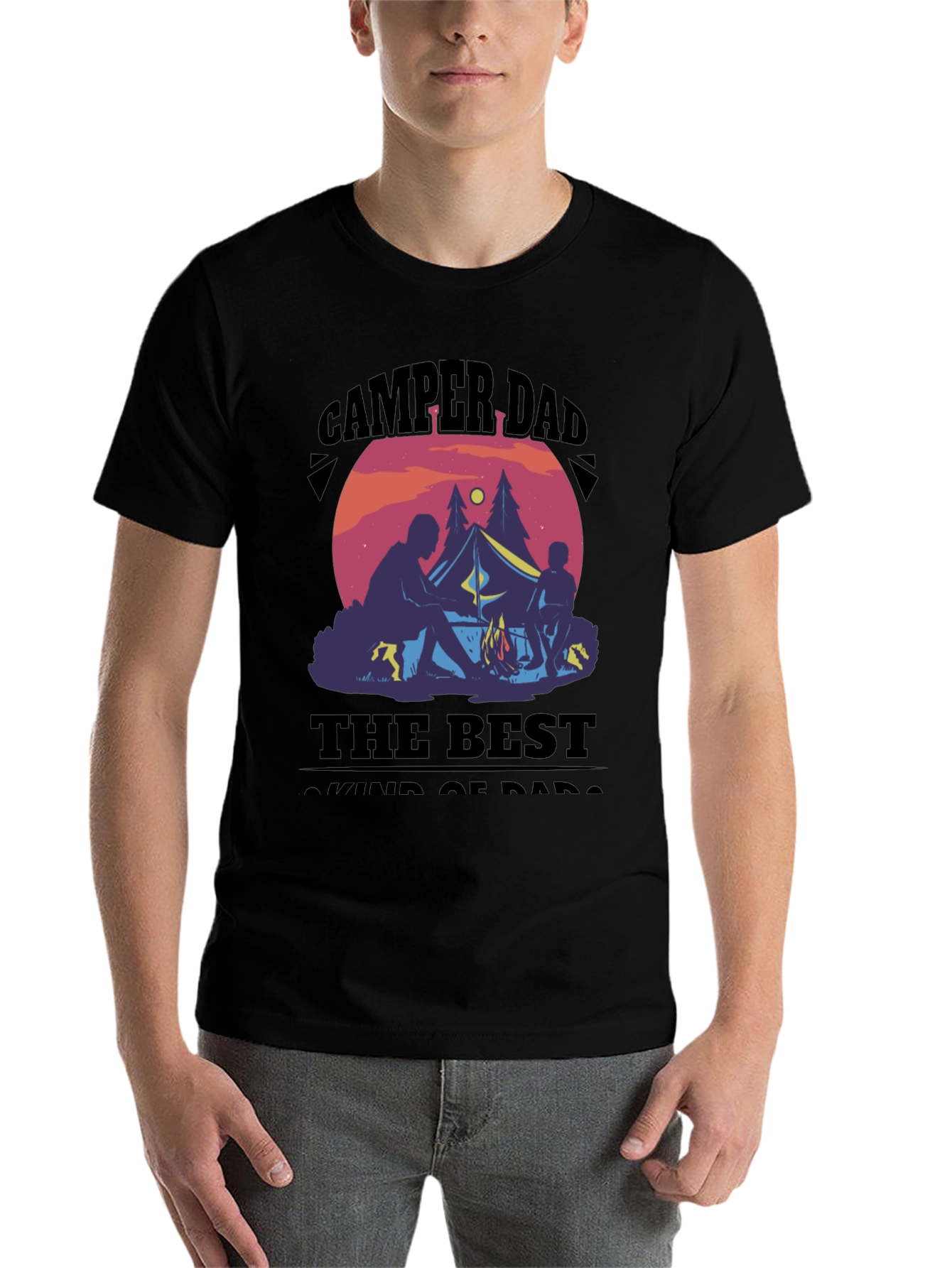 Black Camper Dad T-Shirt: The Best Kind of Dads view 7