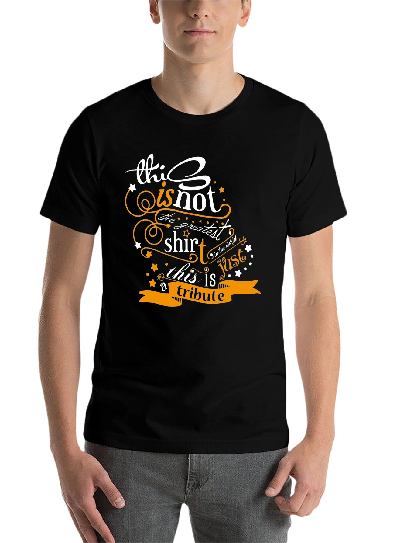 Black Tribute Graphic Tee - This is Not The Greatest Shirt T-Shirt view 7