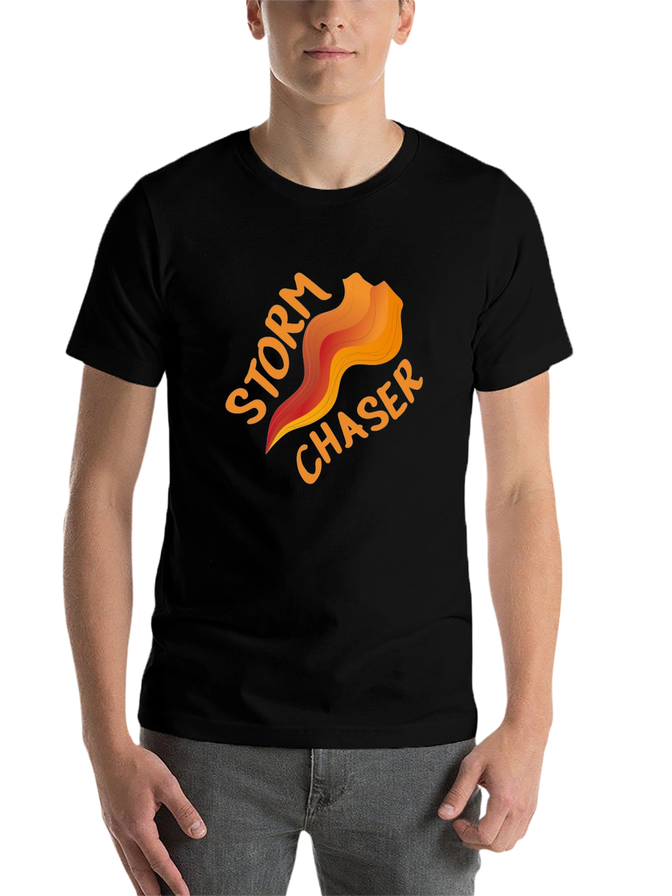 Black Storm Chaser Graphic Tee - Weather Enthusiast Shirt view 7