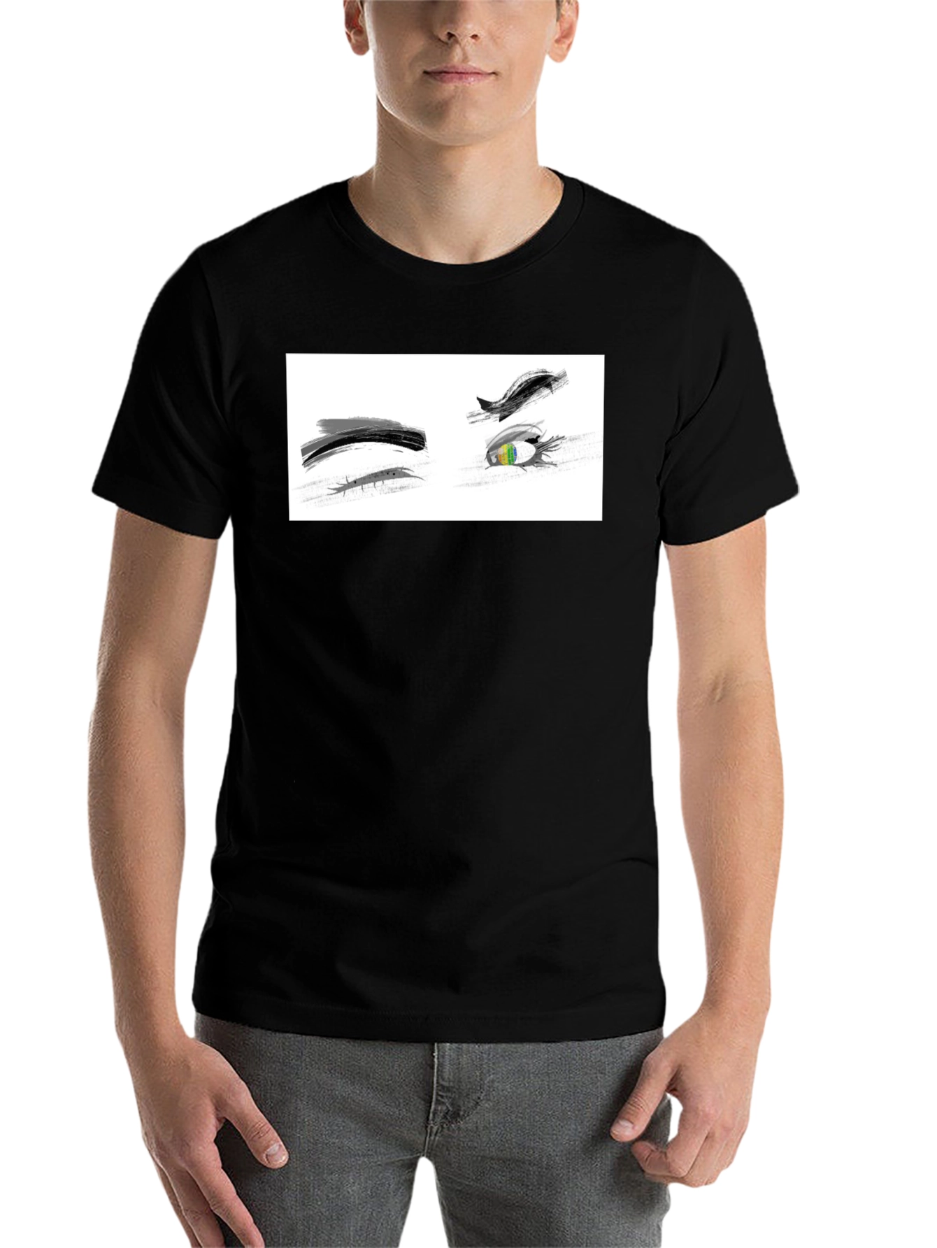 Black Eye Art Black Tee view 7