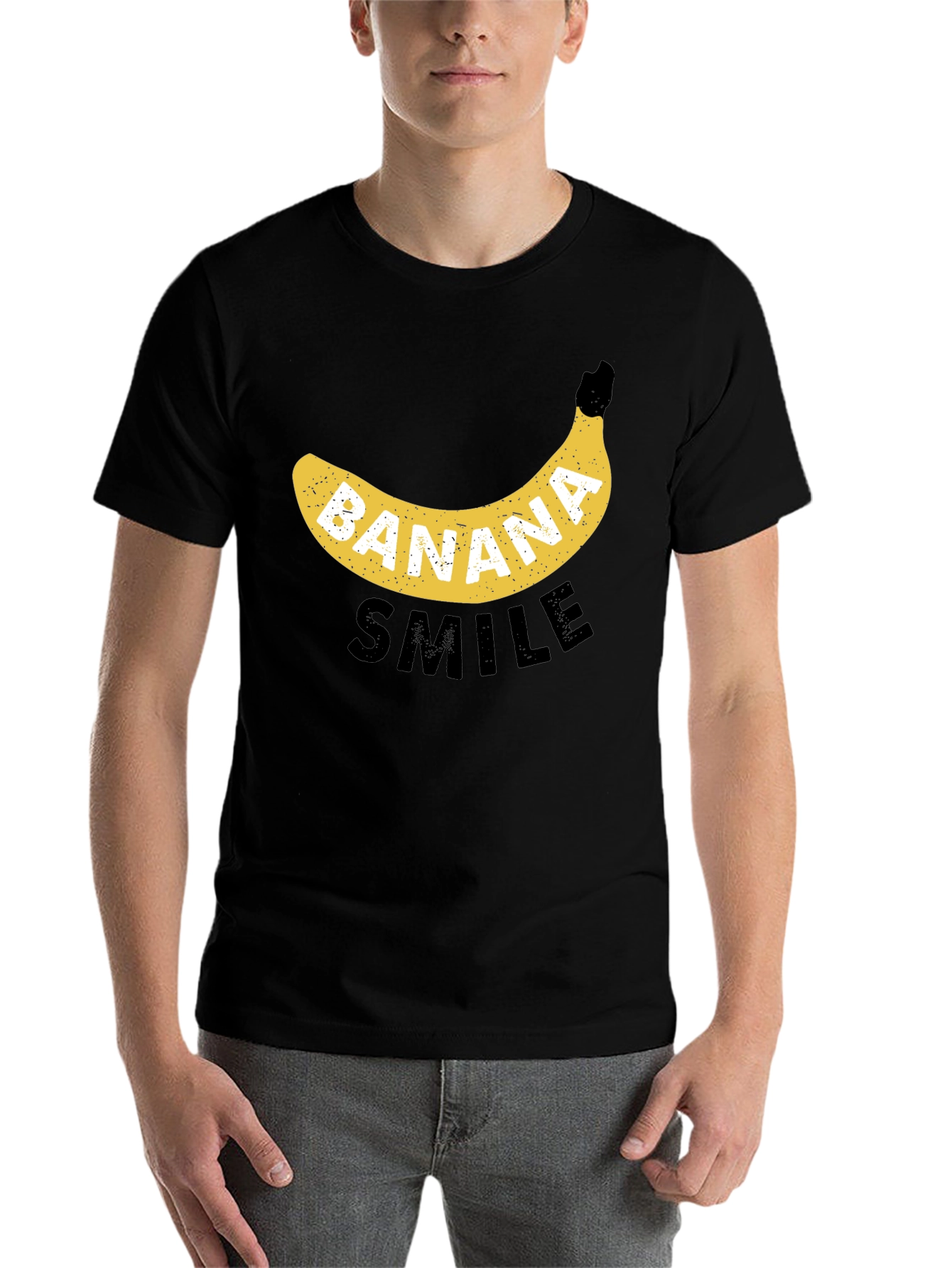 Black Banana Smile Black Graphic Tee view 7