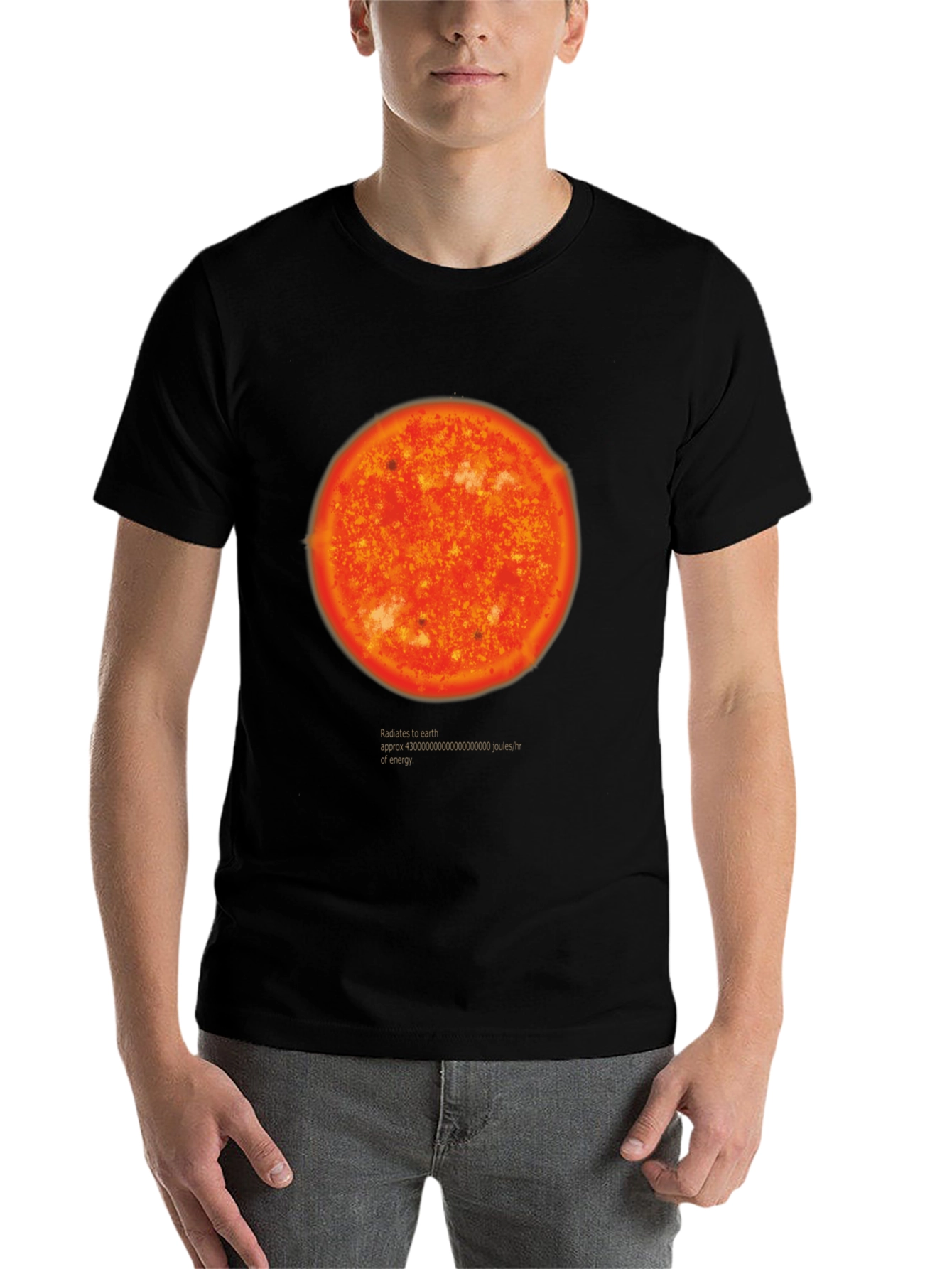 Black Radiates Energy T-Shirt - Black Graphic Tee view 7