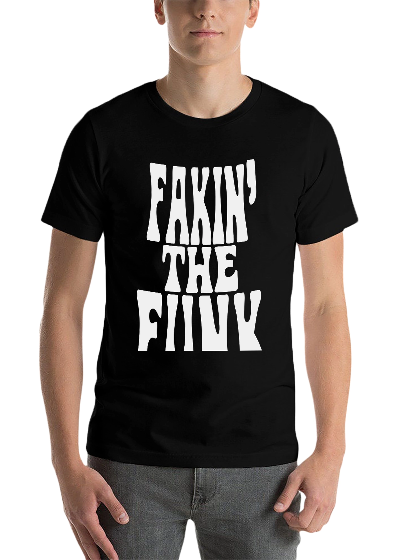 Black Fakin' the Funk Graphic Tee - Black Cotton T-Shirt view 7