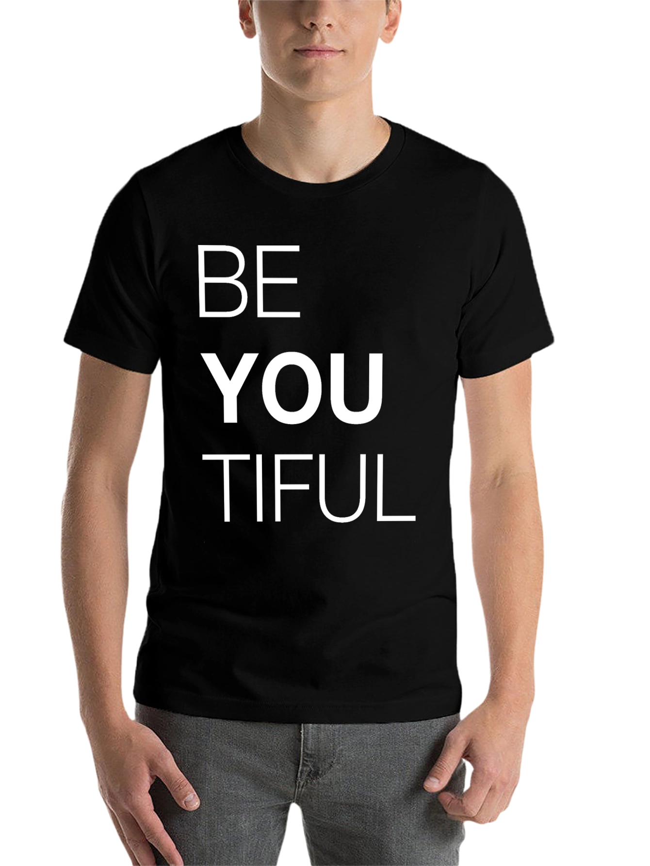 Black BeYOUtiful Graphic Tee - Inspiring Unisex T-Shirt view 7