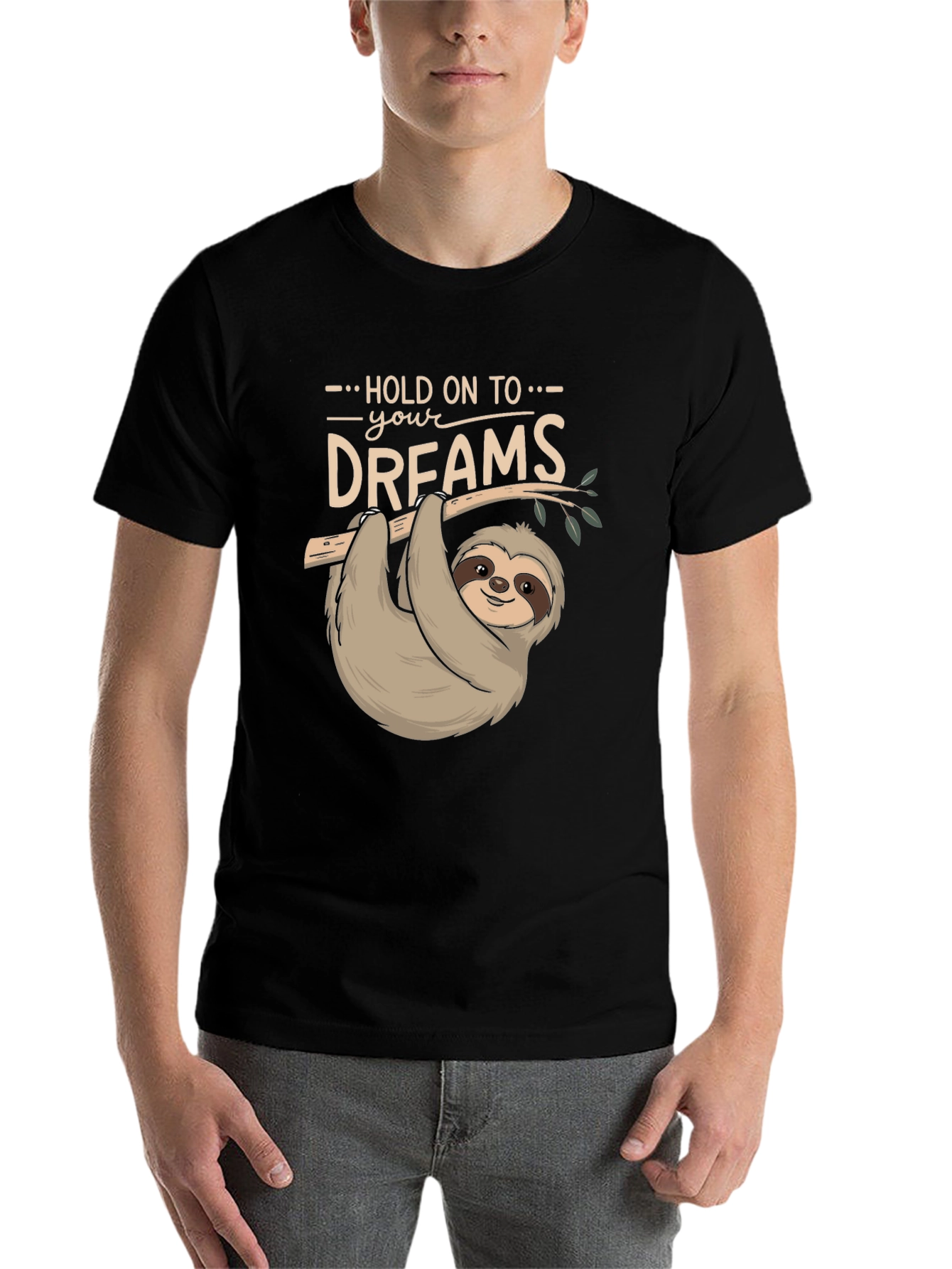 Black Sloth Dreams T-Shirt - Cute & Comfy view 7