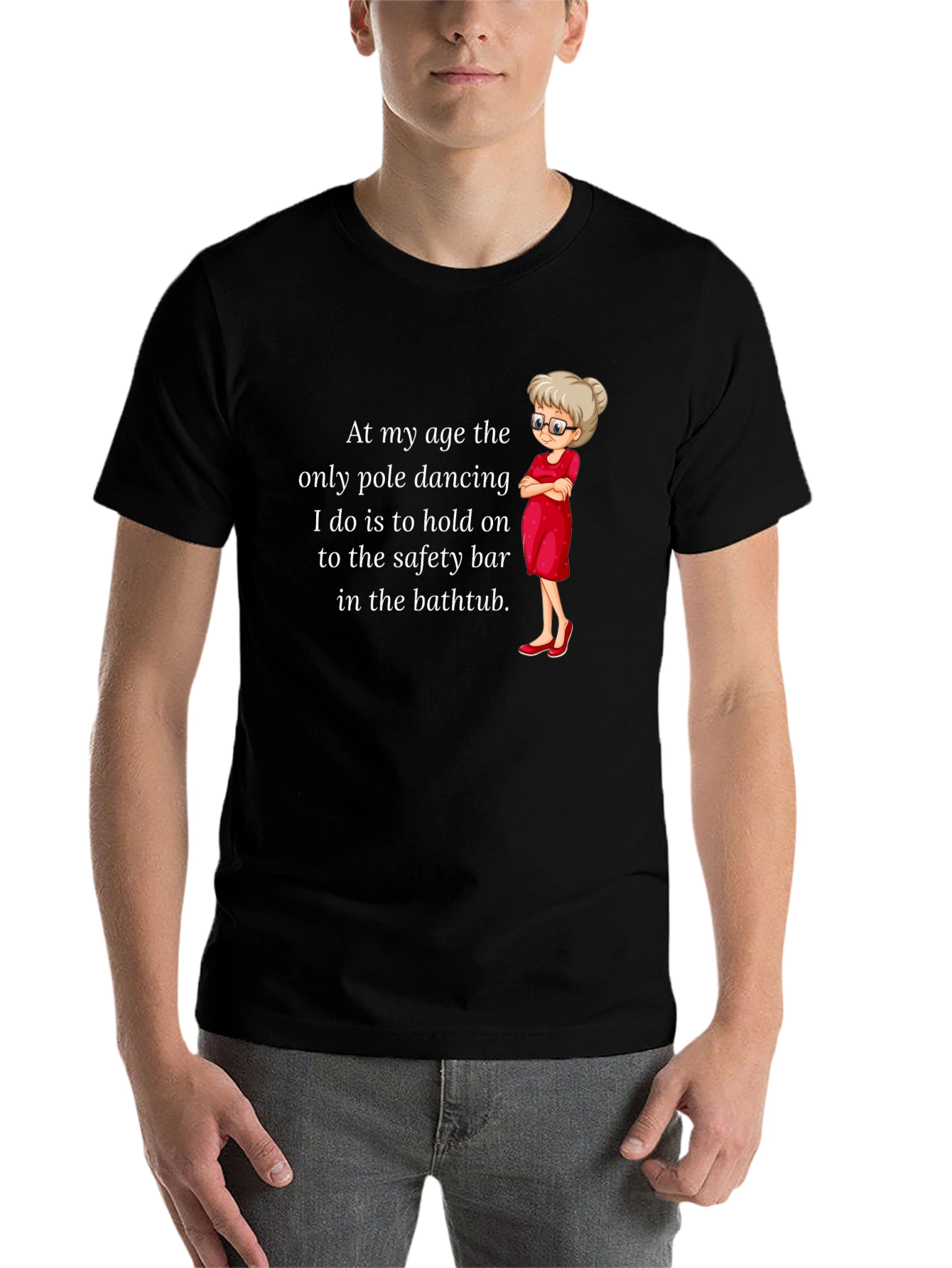 Black Funny Pole Dancing T-Shirt for Grandmas view 7