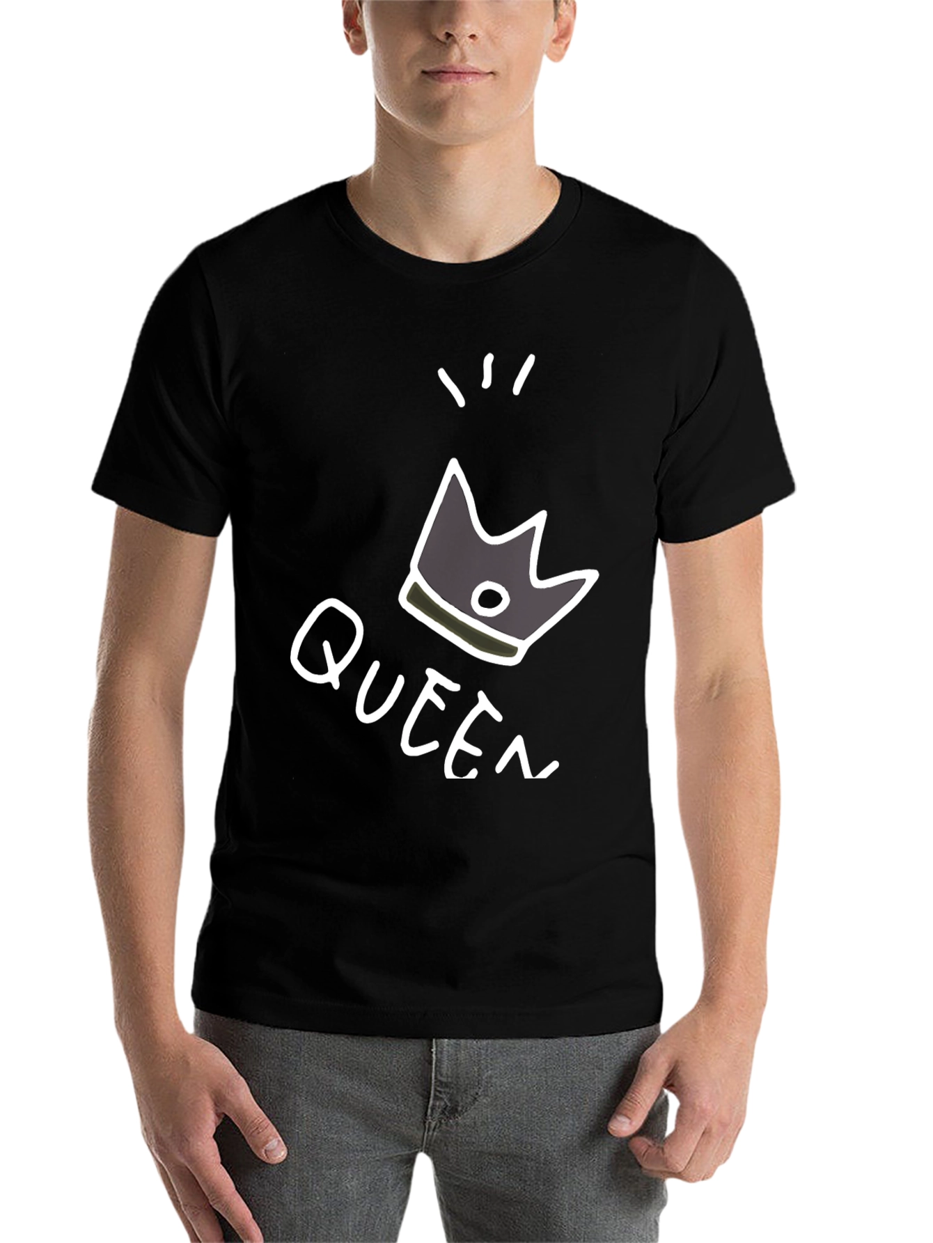 Black Queen Crown Graphic Black T-Shirt view 7