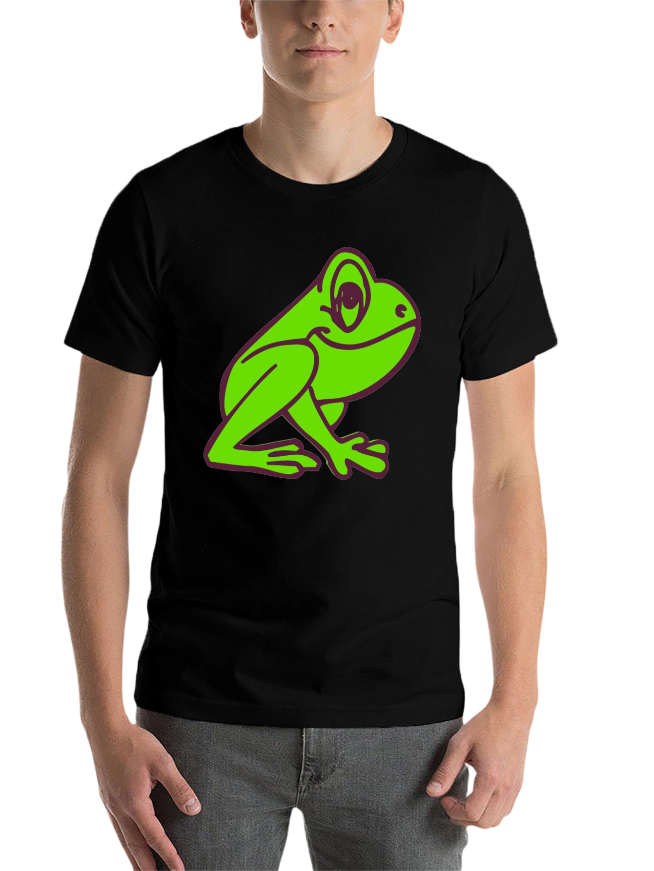 Black Fun Frog Graphic Tee - Black T-Shirt view 7