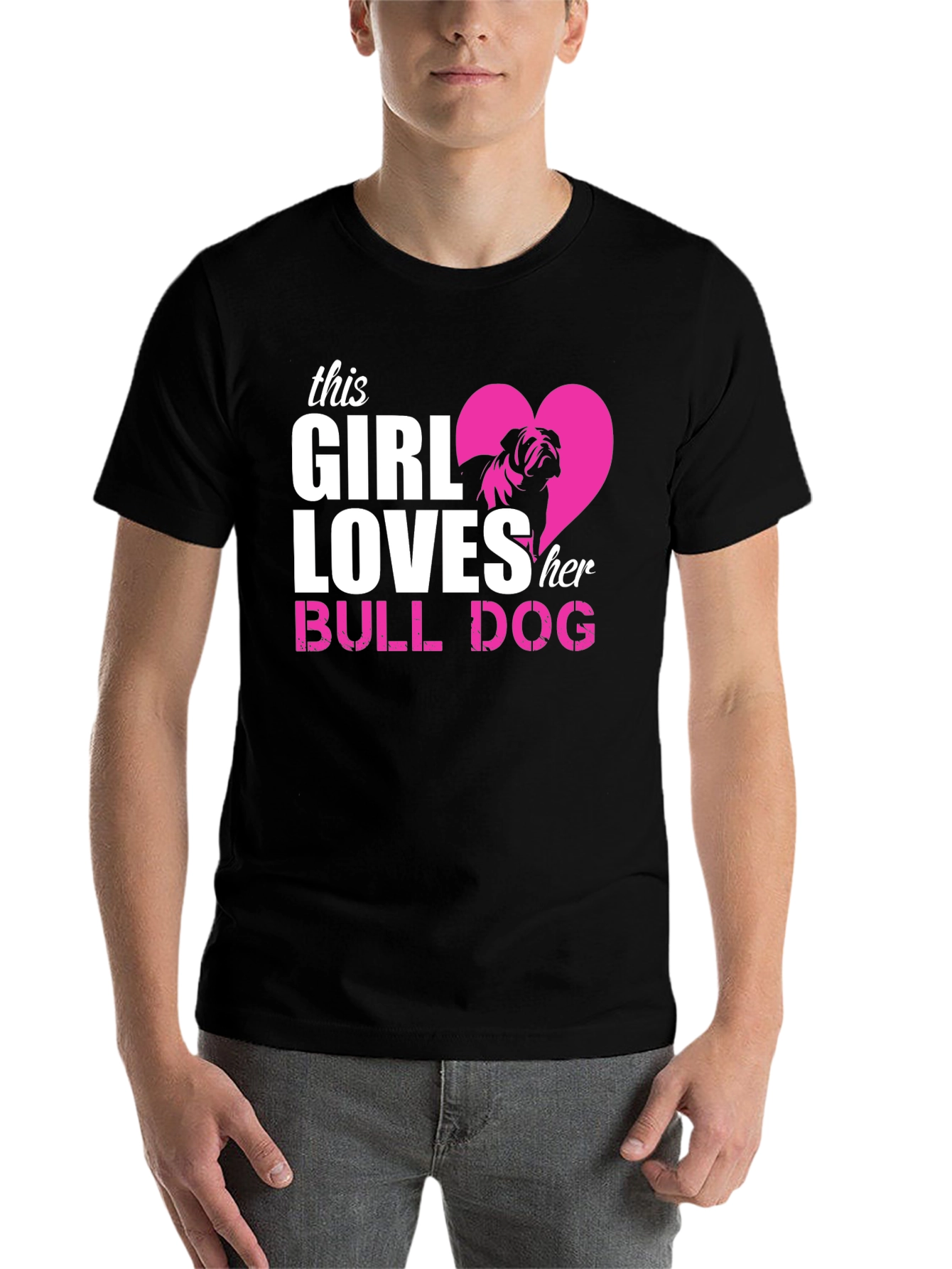 Black Girl Loves Bulldog T-Shirt view 7