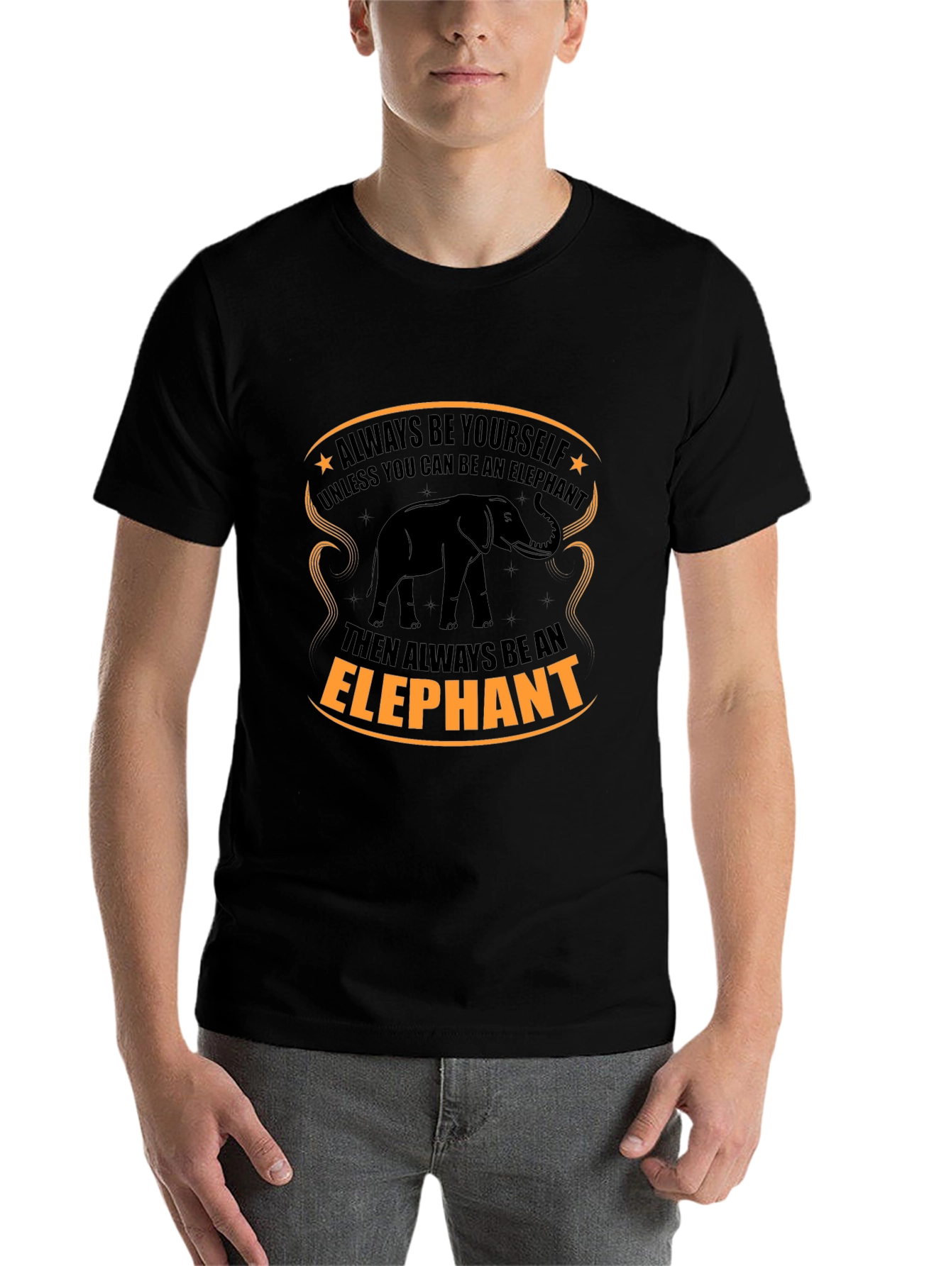 Black Elephant Graphic Tee - Always Be Yourself view 7