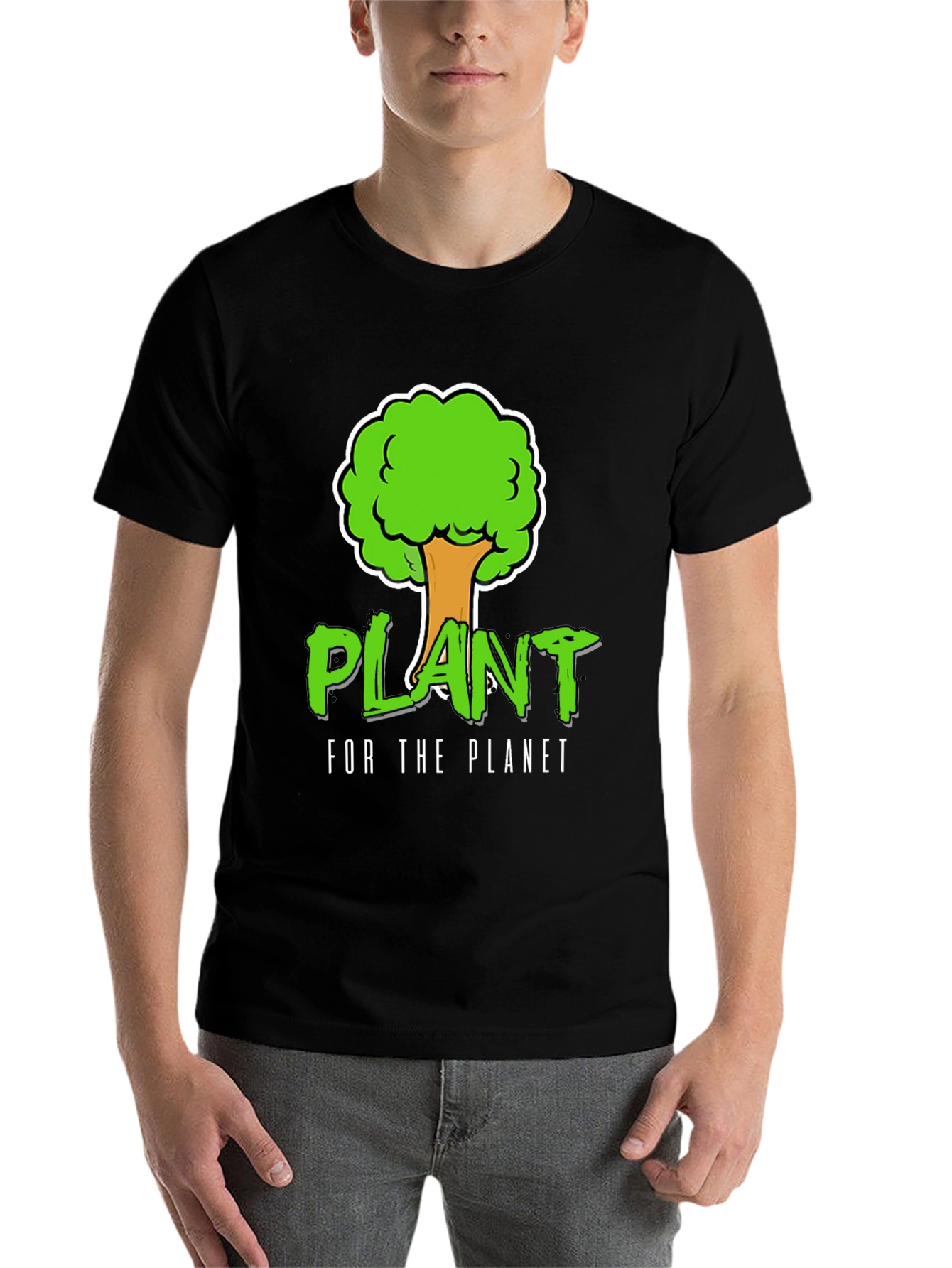 Black Plant for the Planet Graphic Tee - Black view 7