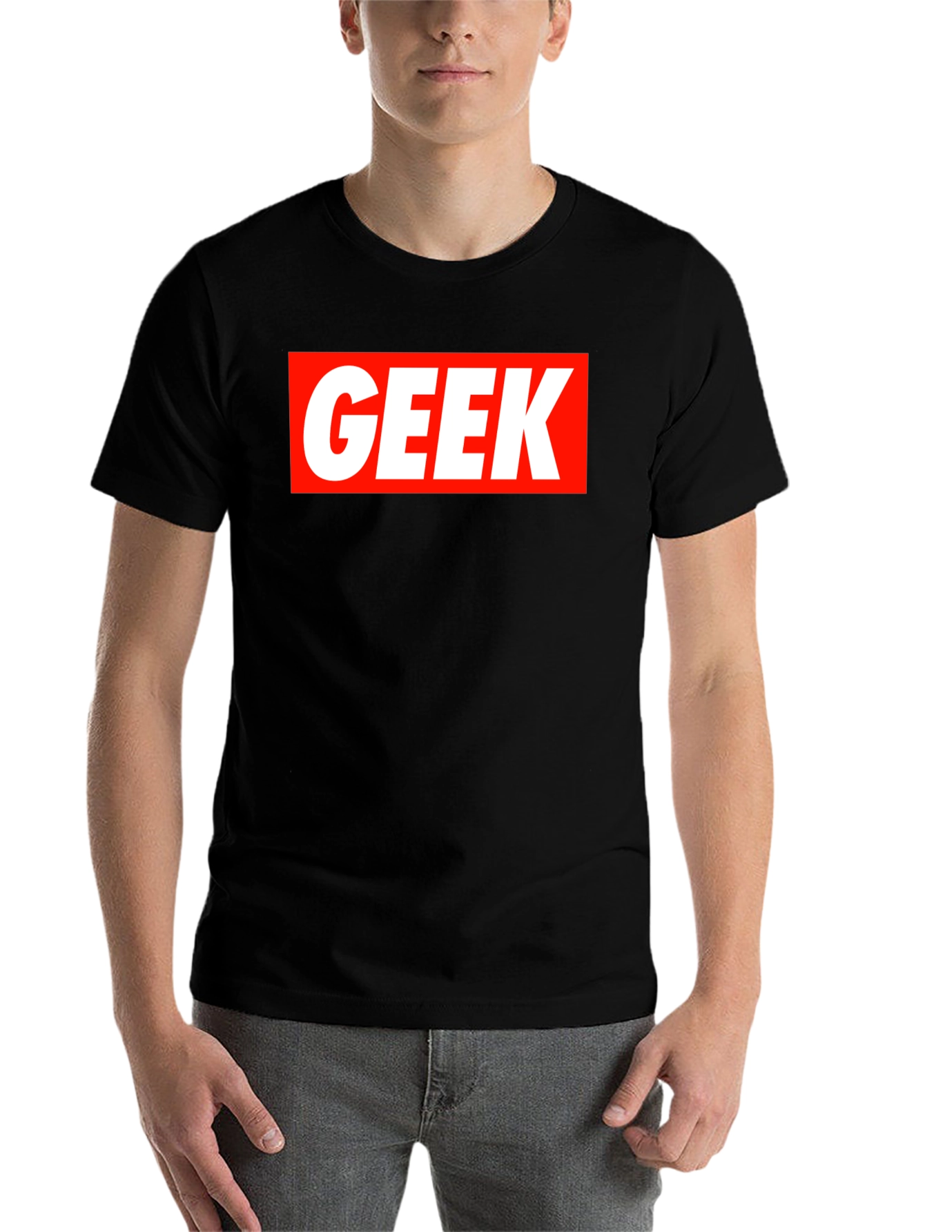 Black Geek Graphic Tee - Black Short Sleeve T-Shirt view 7