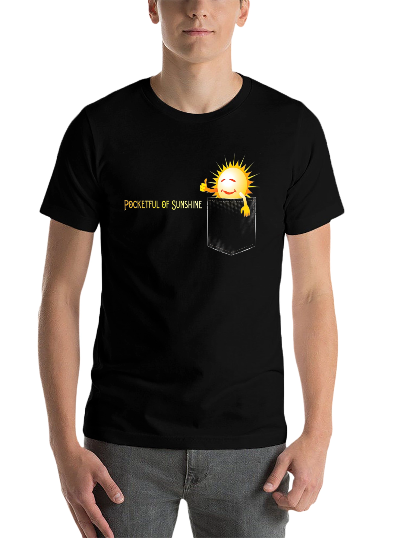 Black Pocketful of Sunshine Graphic T-Shirt view 7