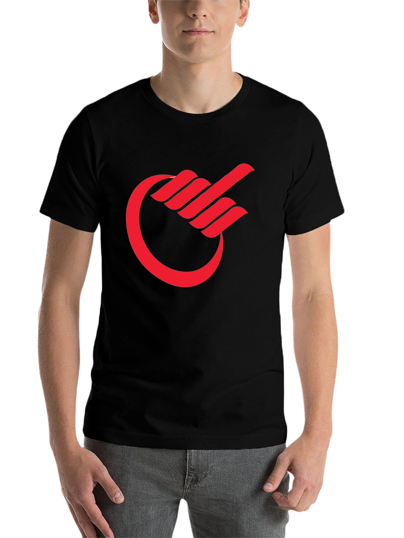 Black Red Logo Black T-Shirt view 7