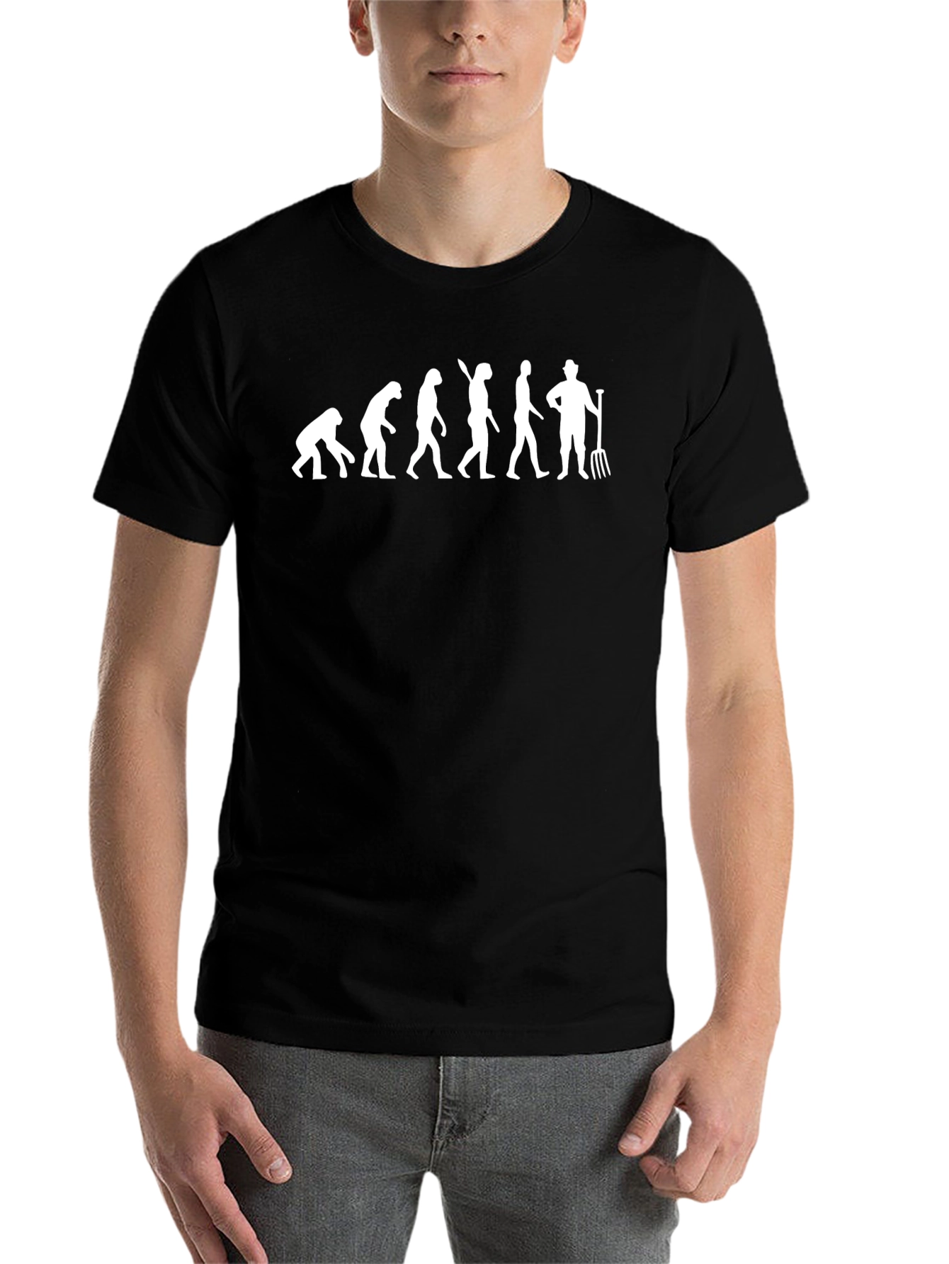 Black Evolution of Farmer T-Shirt - Black Cotton view 7